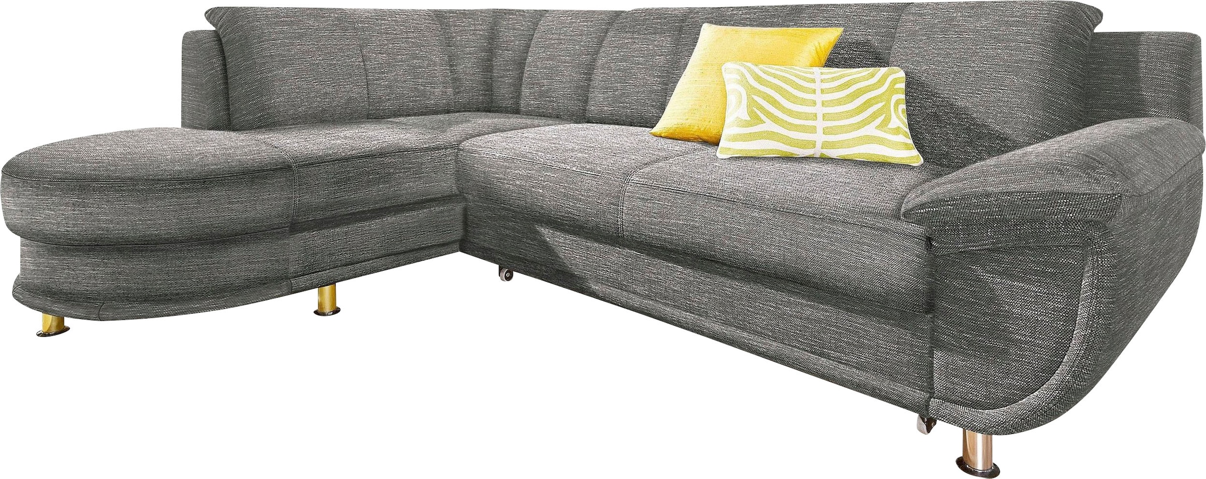 TRENDMANUFAKTUR Ecksofa »Rondo, zeitlos und elegant, bequem, L-Form«, wahlweise mit Federkern, wahlweise mit Bettfunktion