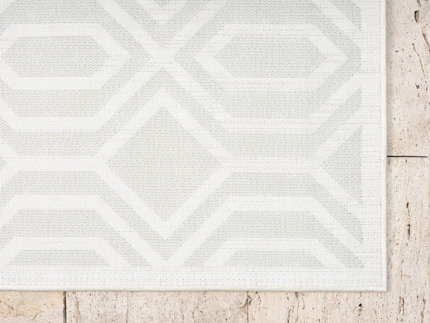 Myflair Möbel & Accessoires Teppich »Haven, LAGERRÄUMUNG!« rechteckig 8 mm Höhe Rauten Motiv, Hoch-Tief Effekt, Outdoor geeignet, Balkon, Terrasse