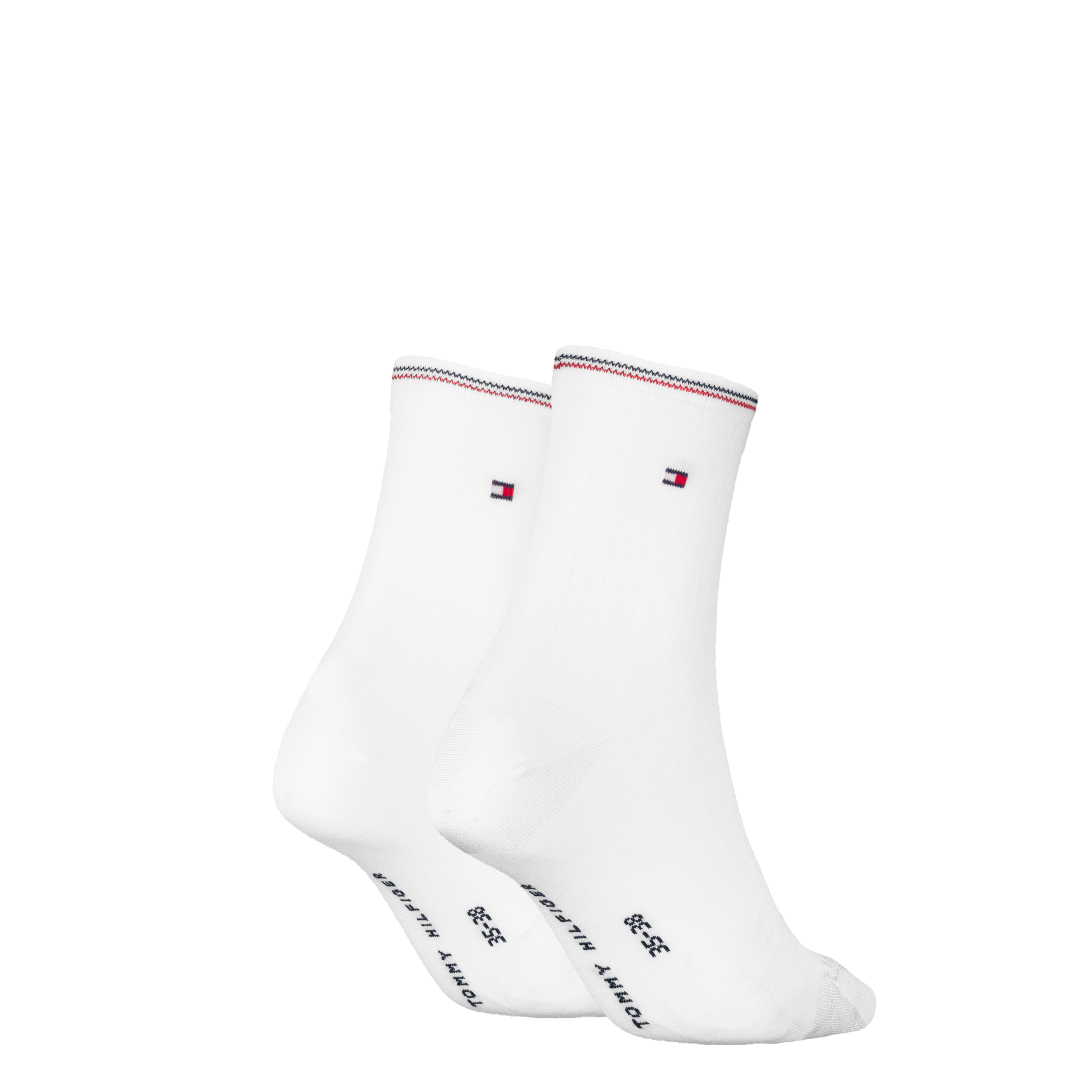 Tommy Hilfiger Socken »TH WOMEN SHORT SOCK 2P SHINE«, (2 Paar), mit feinem Rippendetail