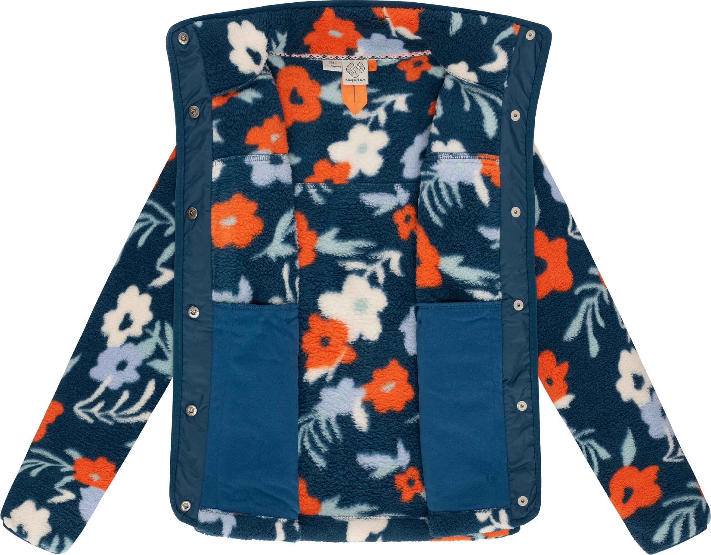 Ragwear Sweatjacke »Plüschjacke Appopis Print«, Auffällige flauschige Übergangsjacke aus Teddyfleece