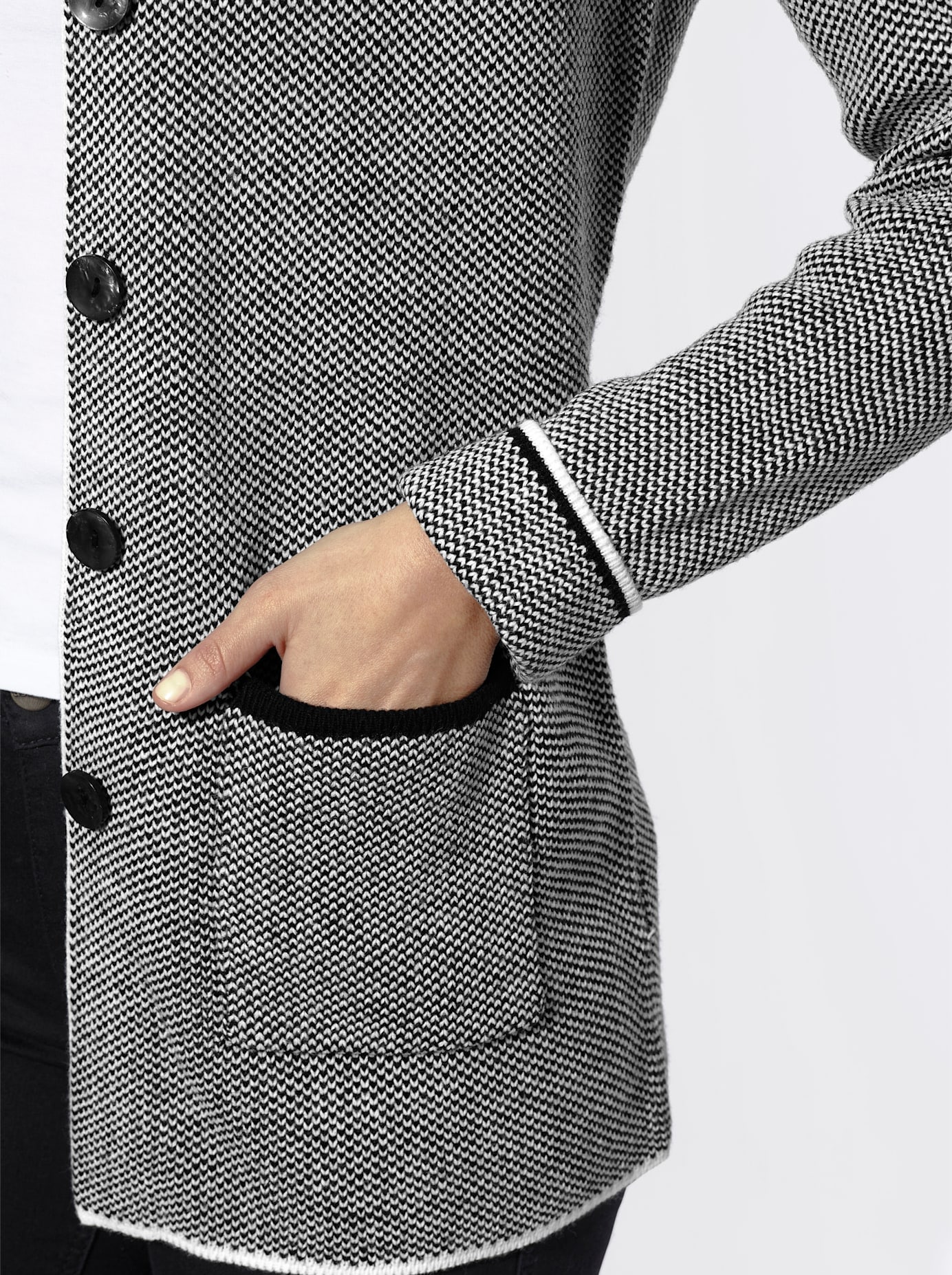 Classic Basics Longstrickjacke