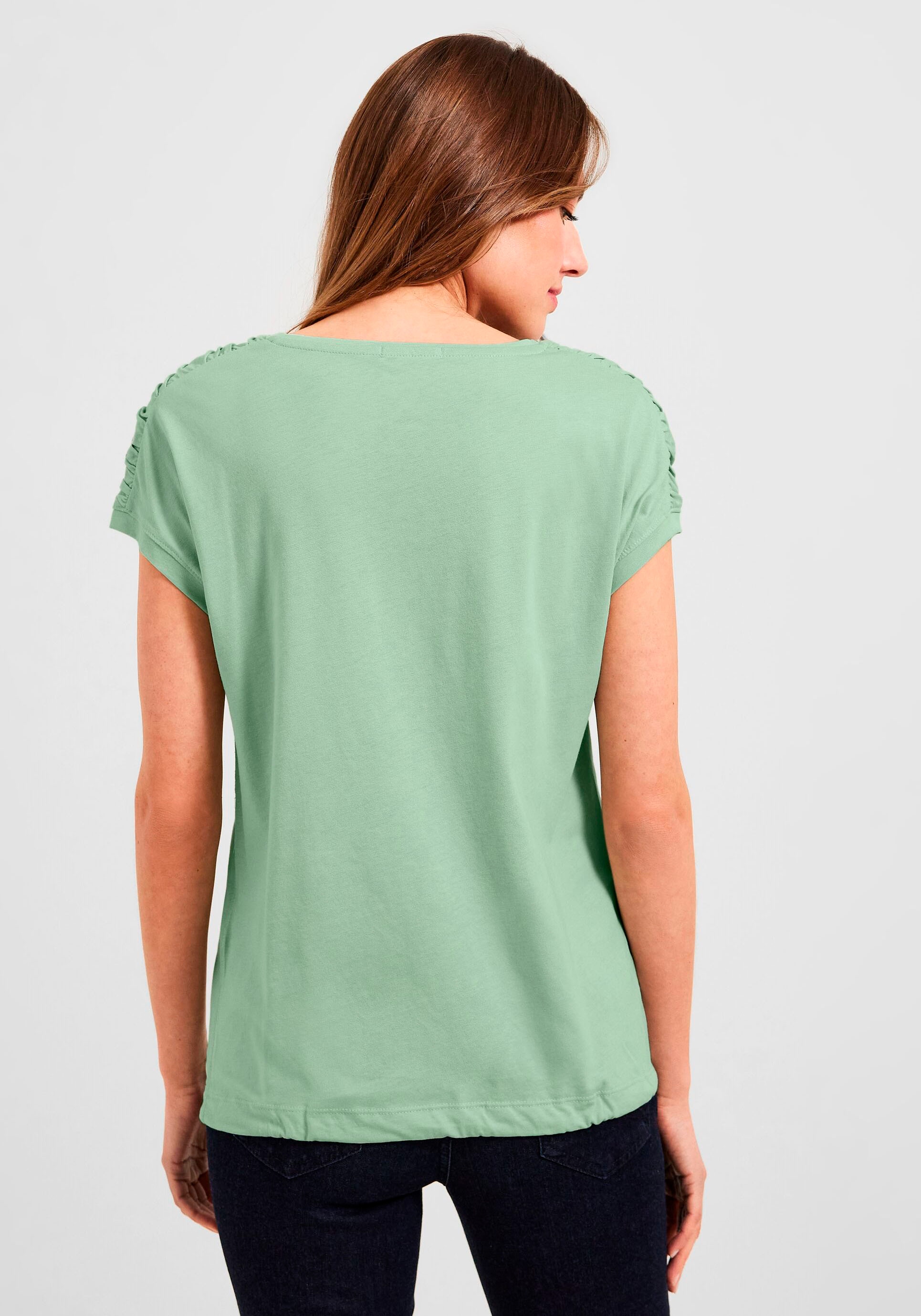 Cecil T-Shirt »NOS Shoulder Gathering S«, Fledermausärmeln OTTO bei mit kaufen