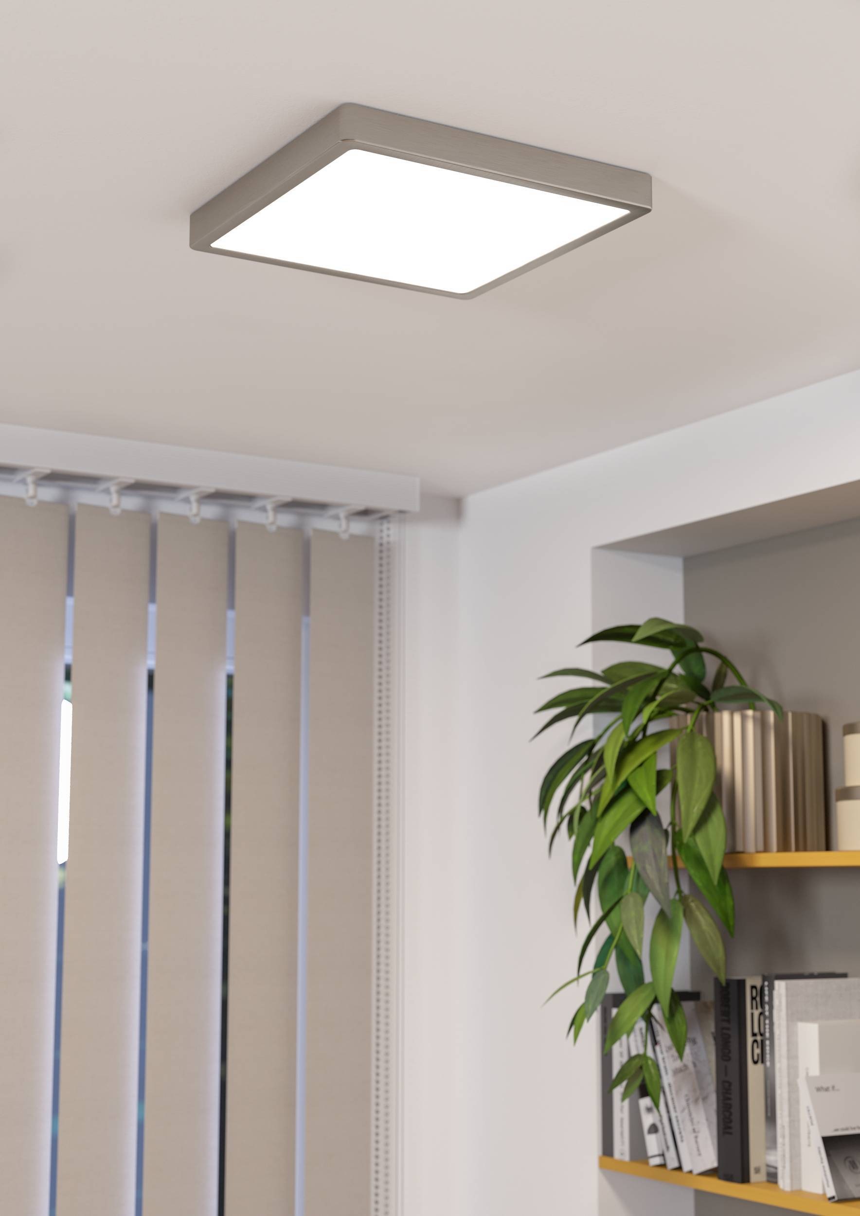 EGLO Aufbauleuchte »Fueva 5 Deckenleuchte, Flurlampe, Wohnzimmerlampe, Nickel-Matt, Lampe« LED-Modul 1 Stk. Neutralweiß L x B 28,5 cm, Aufbauleuchte ,Deckenlampe, LED Aufbaulampe