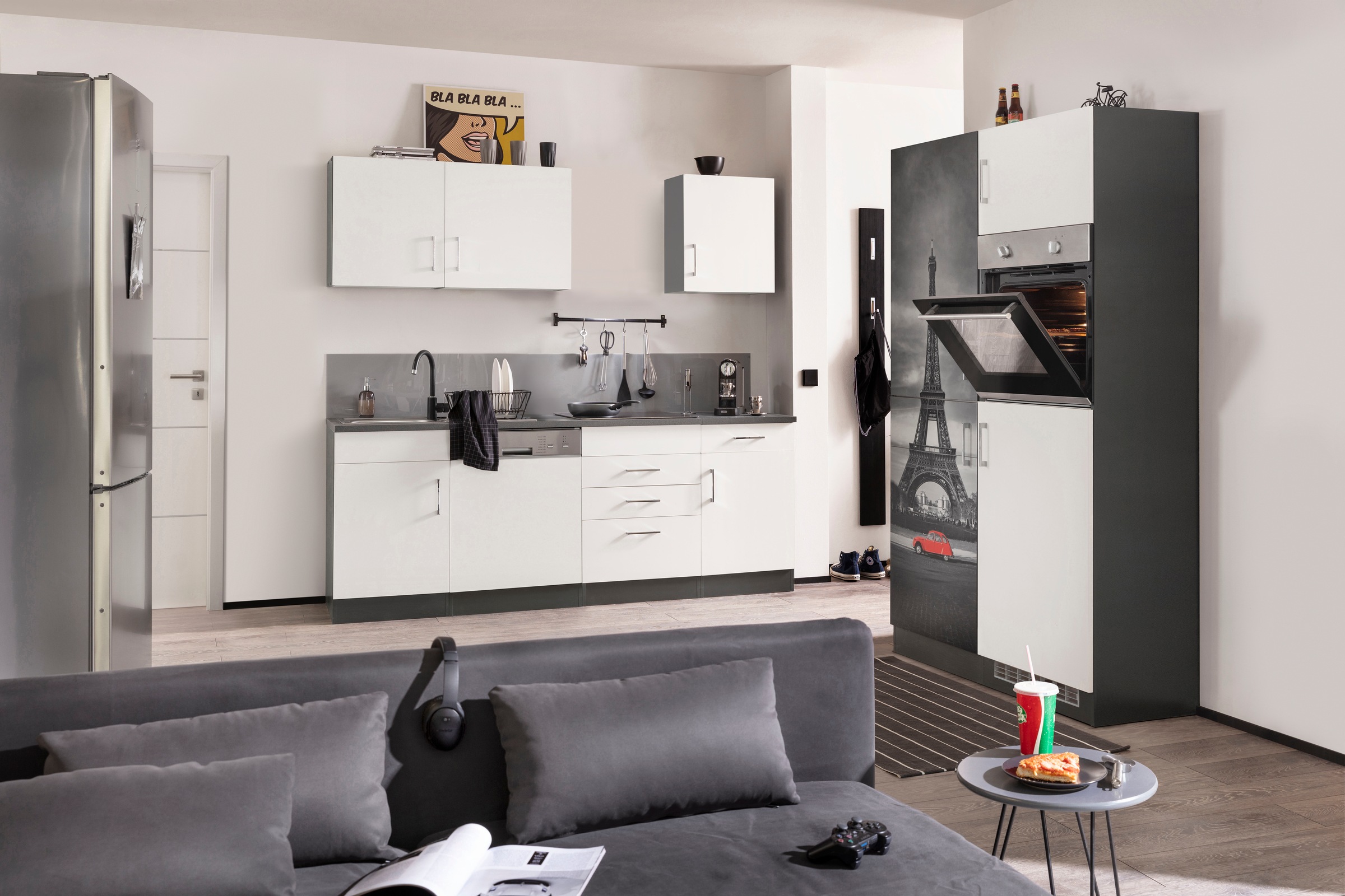 KOCHSTATION Küchenzeile »KS-Paris«, ohne E-Geräte, Breite 340 cm