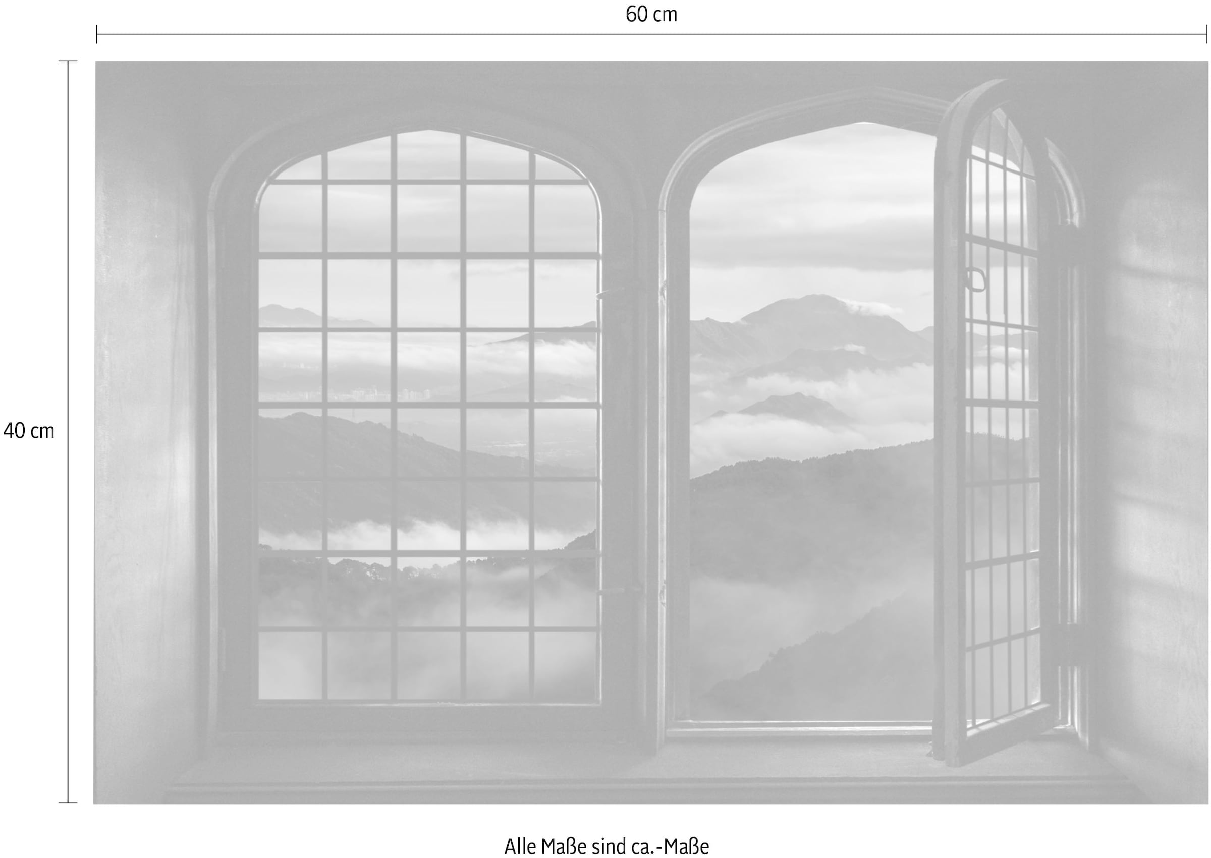 queence Wandsticker »Wolkendecke« Wandsticker, Wandbild, selbstklebend, 3D, Fenster