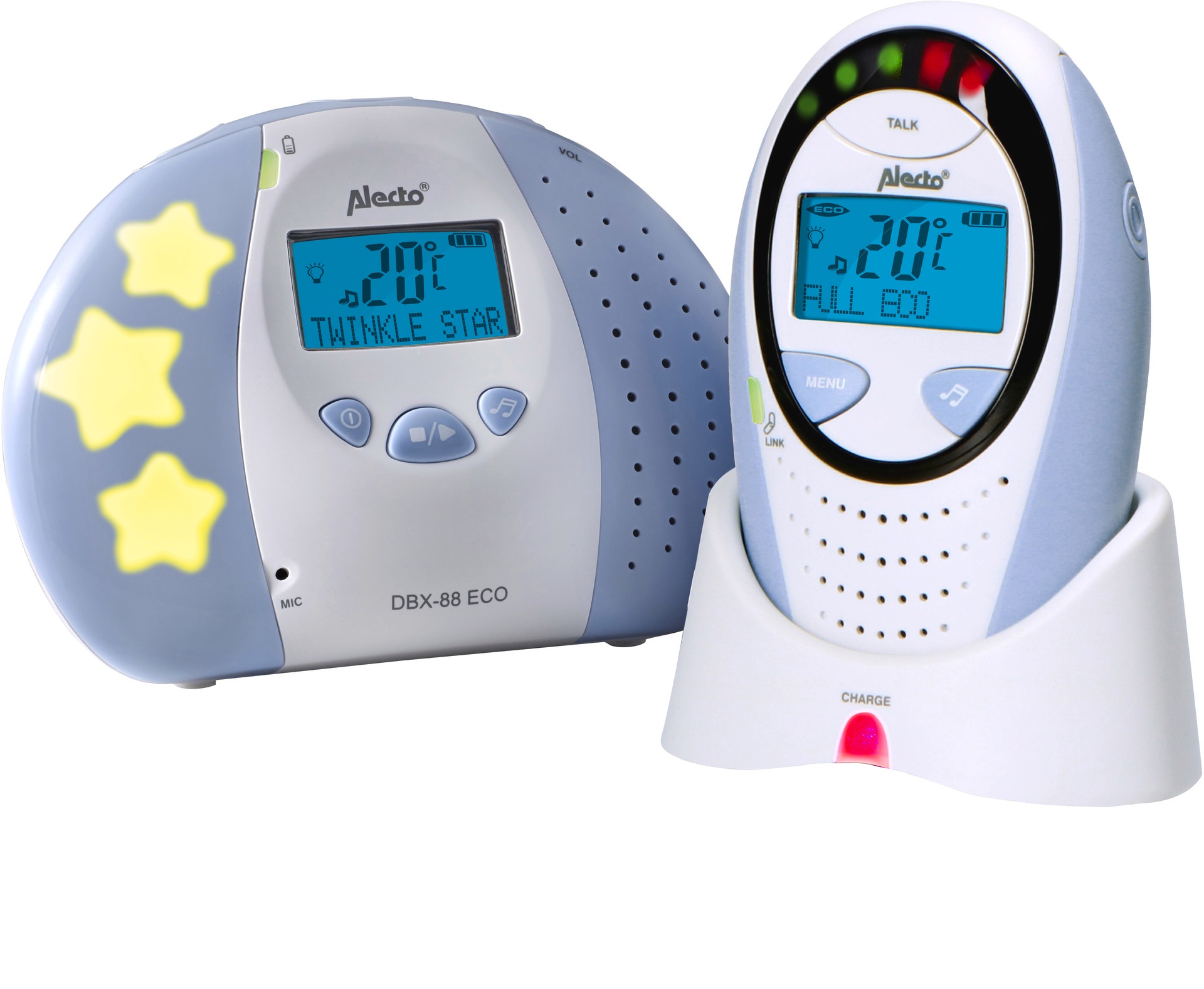 Alecto Babyphone »DBX-88 ECO DECT Babyphone mit Display«, mit Gegensprechfunktion