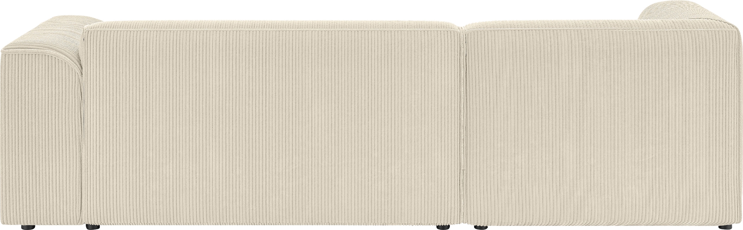 INOSIGN Ecksofa »MERID L-Form (257 cm), zeitlos & stilvolles Design,«, Aufwendig gepolstert, in Cord, Chenille und Struktur