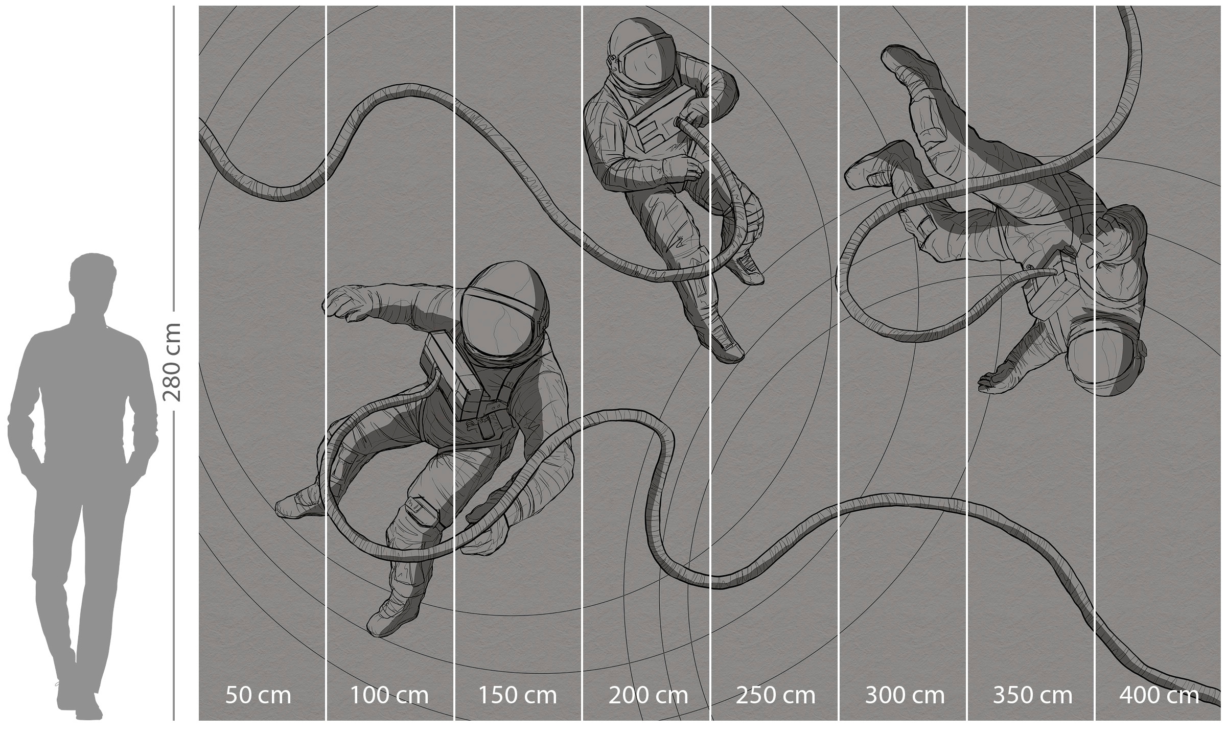 Komar Vliestapete »Extraordinary Astronauts«, 400x280 cm (Breite x Höhe)