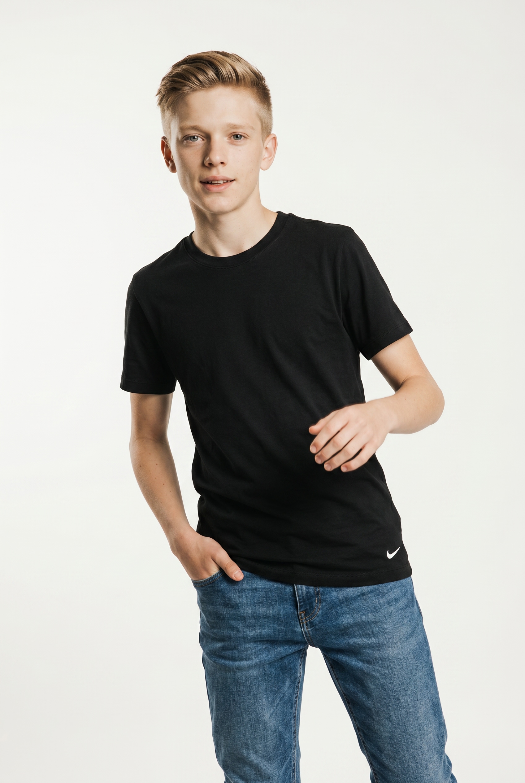 Nike Sportswear T-Shirt »NHB BOYS 2PK CREW UNDERSHIRT« 2 für Kinder, 2er-Pack, aus Baumwolle und Polyester