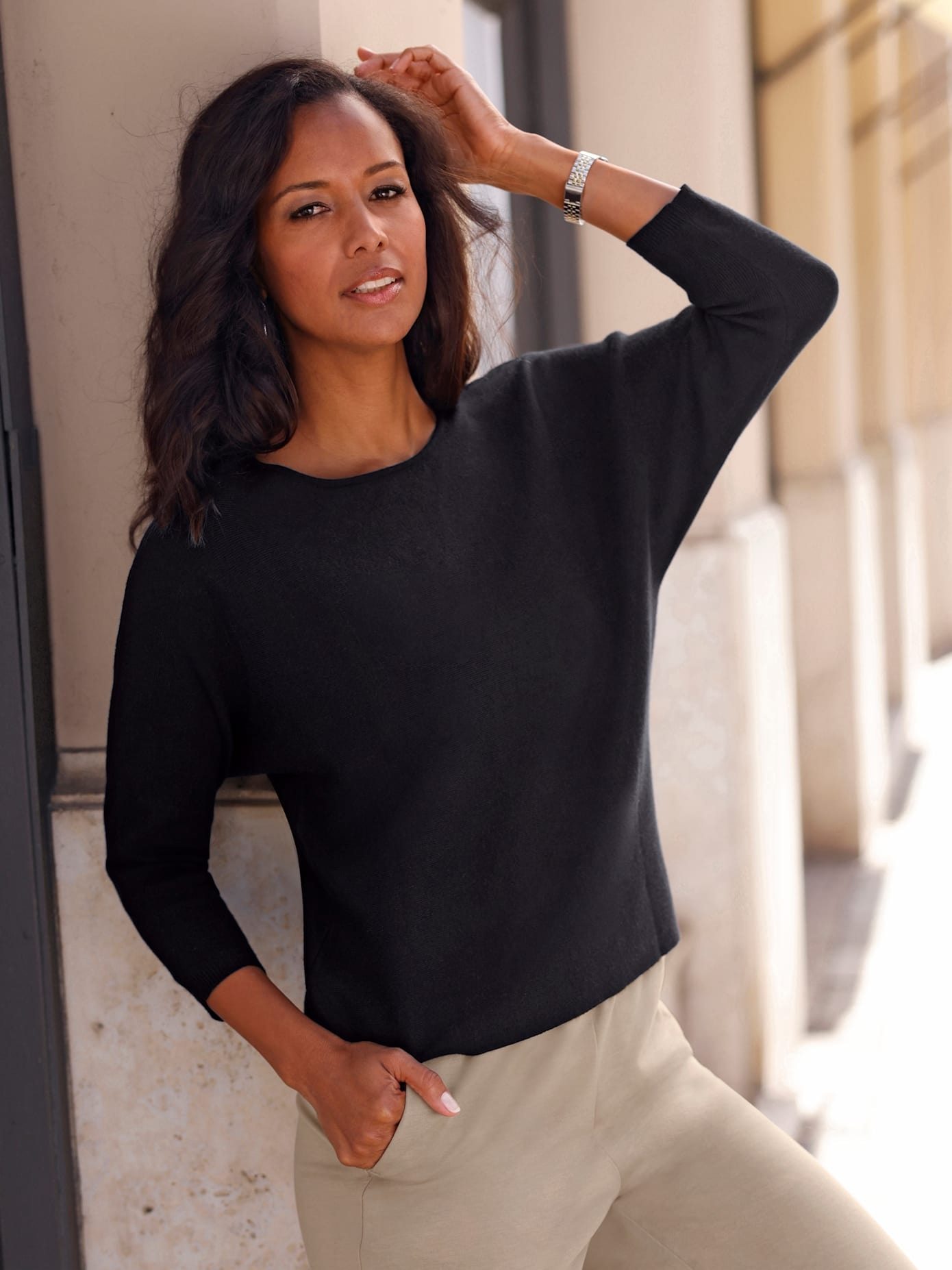 Lady 3/4 Arm-Pullover »Fledermauspullover«