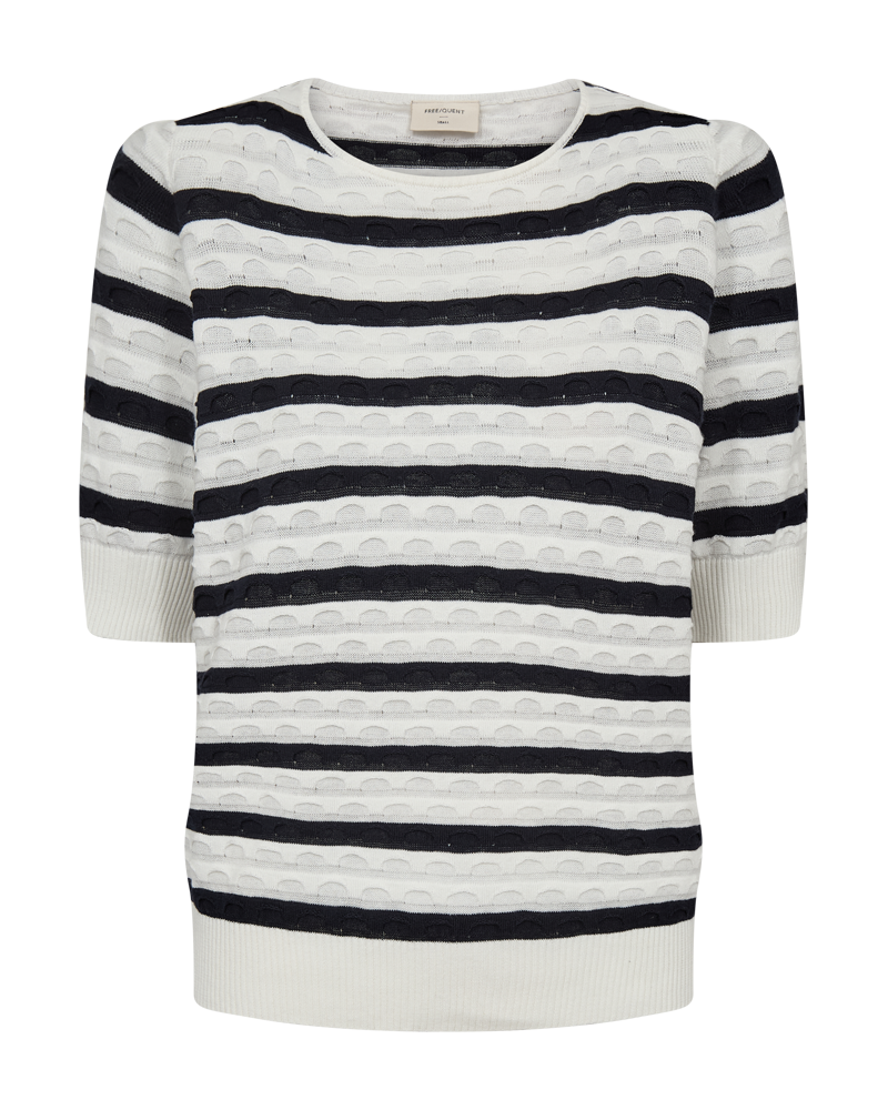 FREEQUENT Strickpullover »FQDODO-PULLOVER« bequeme Passform, gestreifte Optik