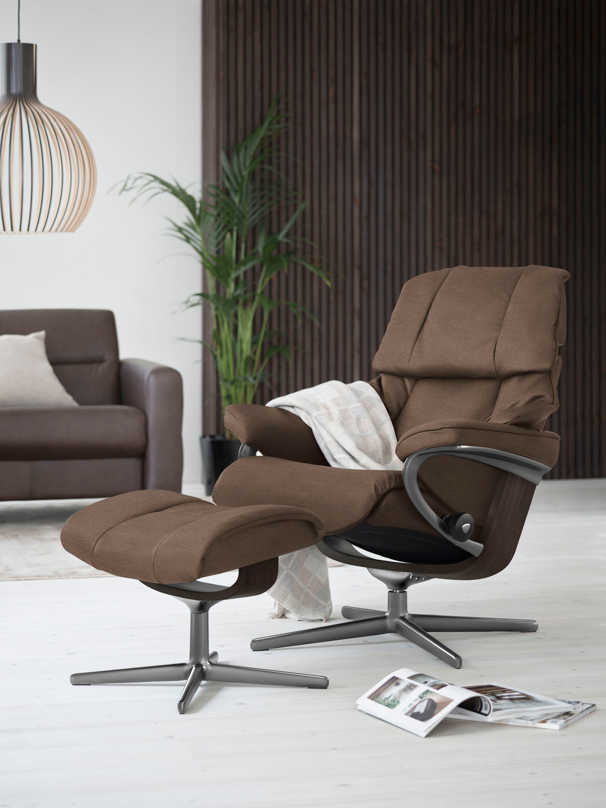 Stressless® Fußhocker »Reno«, mit Cross Base, Größe S, M & L, Holzakzent Wenge