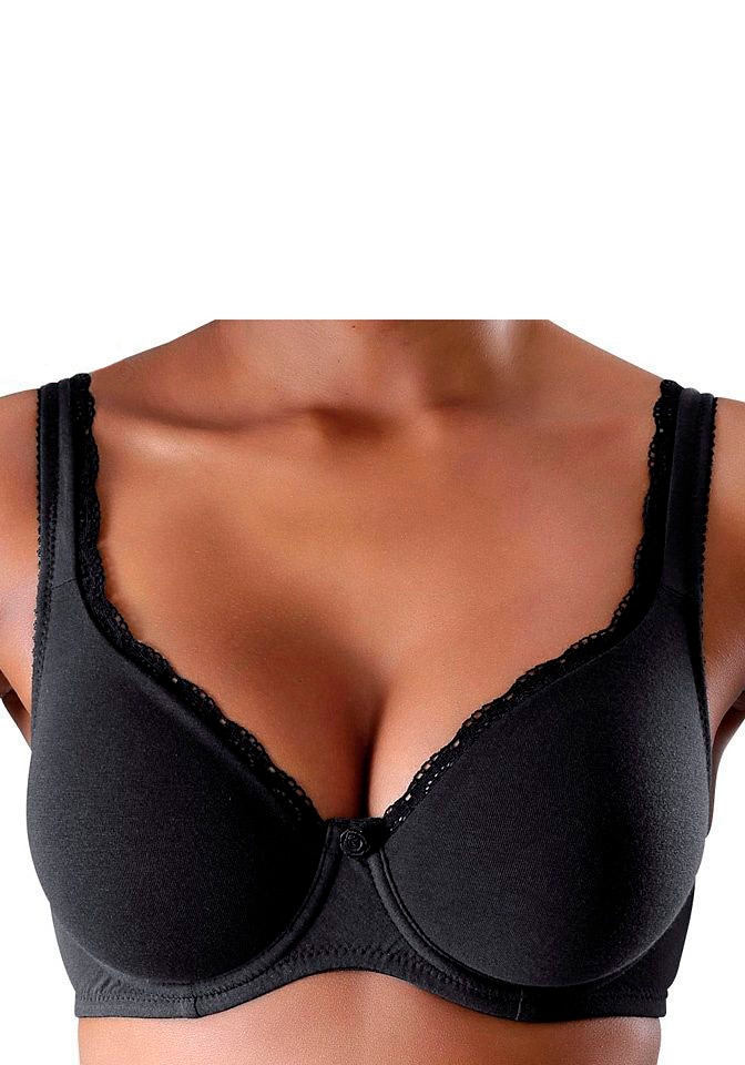 online OTTO petite bei Dessous 2 Baumwollqualität, (Packung, T-Shirt-BH, ungefütterten, fleur Stück), aus Cups, mit nahtlosen Basic