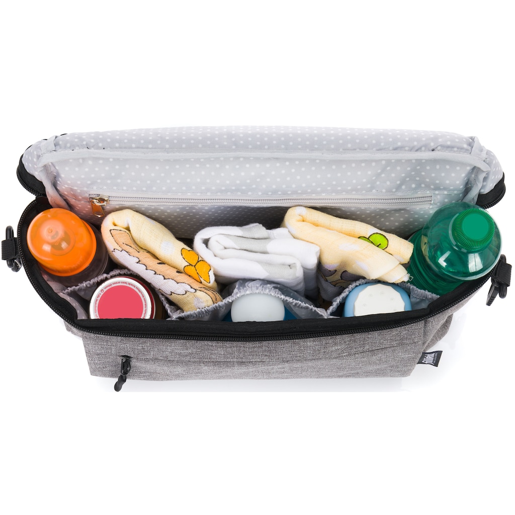 Fillikid Kinderwagen-Tasche »Buggy Organizer Sport, grau«, mit Wickelunterlage