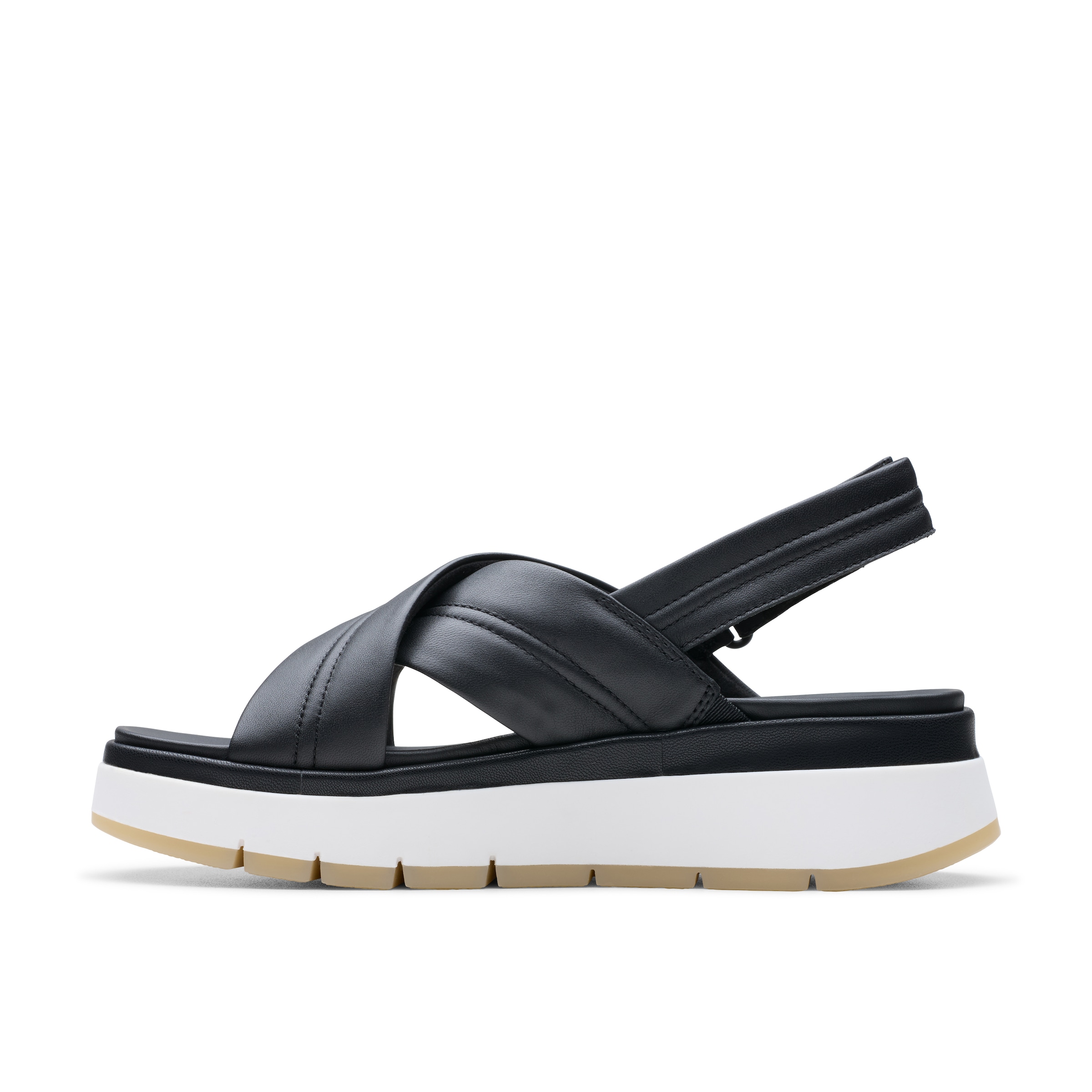 Clarks Sandale »Tuscan Cross«, Sandalette, Flats, Sommerschuh mit Plateausohle