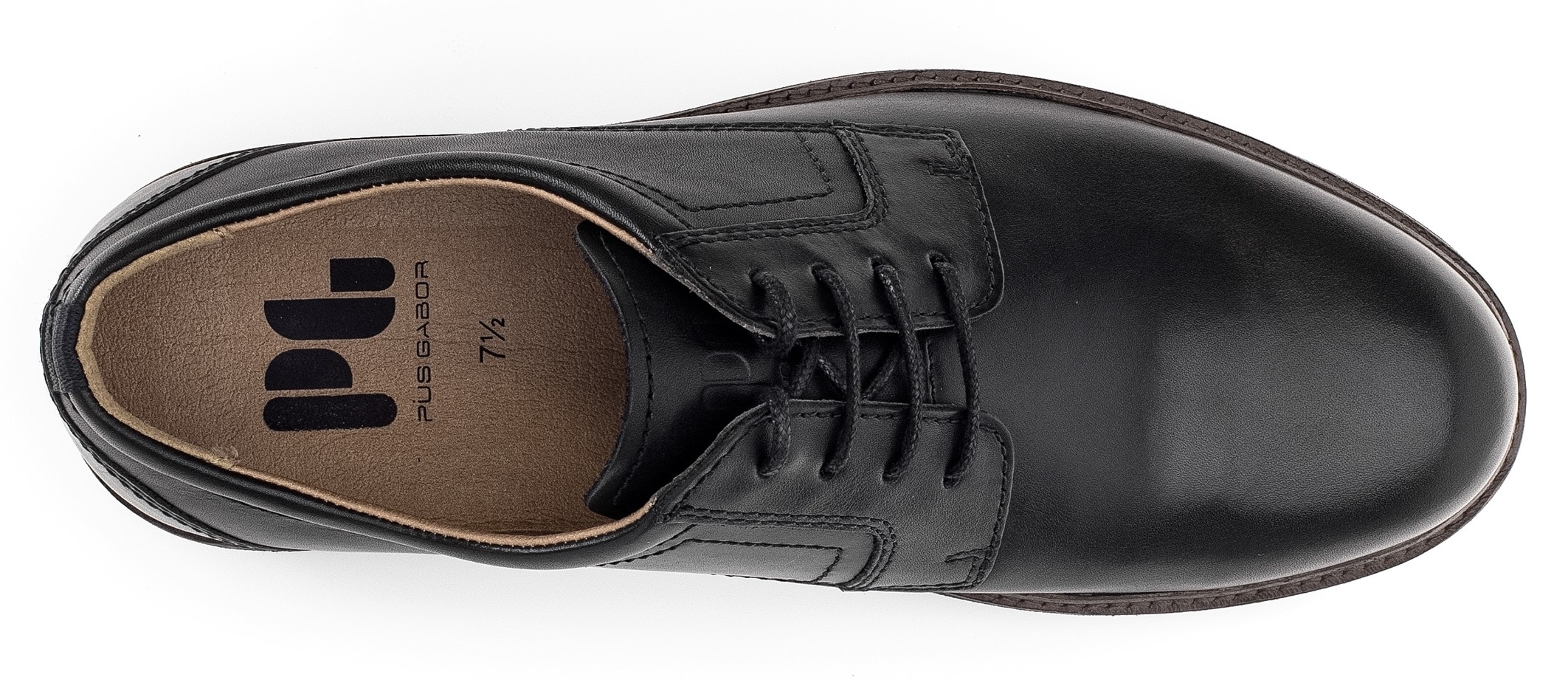Pius Gabor Schnürschuh, Blockabsatz, Businessschuh, Halbschuh mit Ziernähten, G-Weite