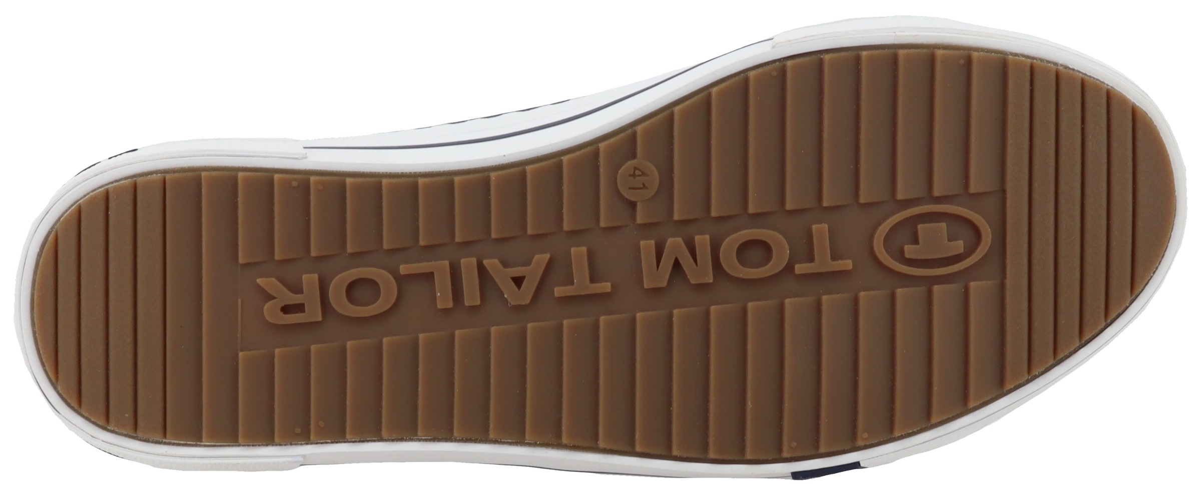 TOM TAILOR Sneaker  Freizeitschuh, Halbschuh, Schnürschuh mit Außen-Reißverschluss