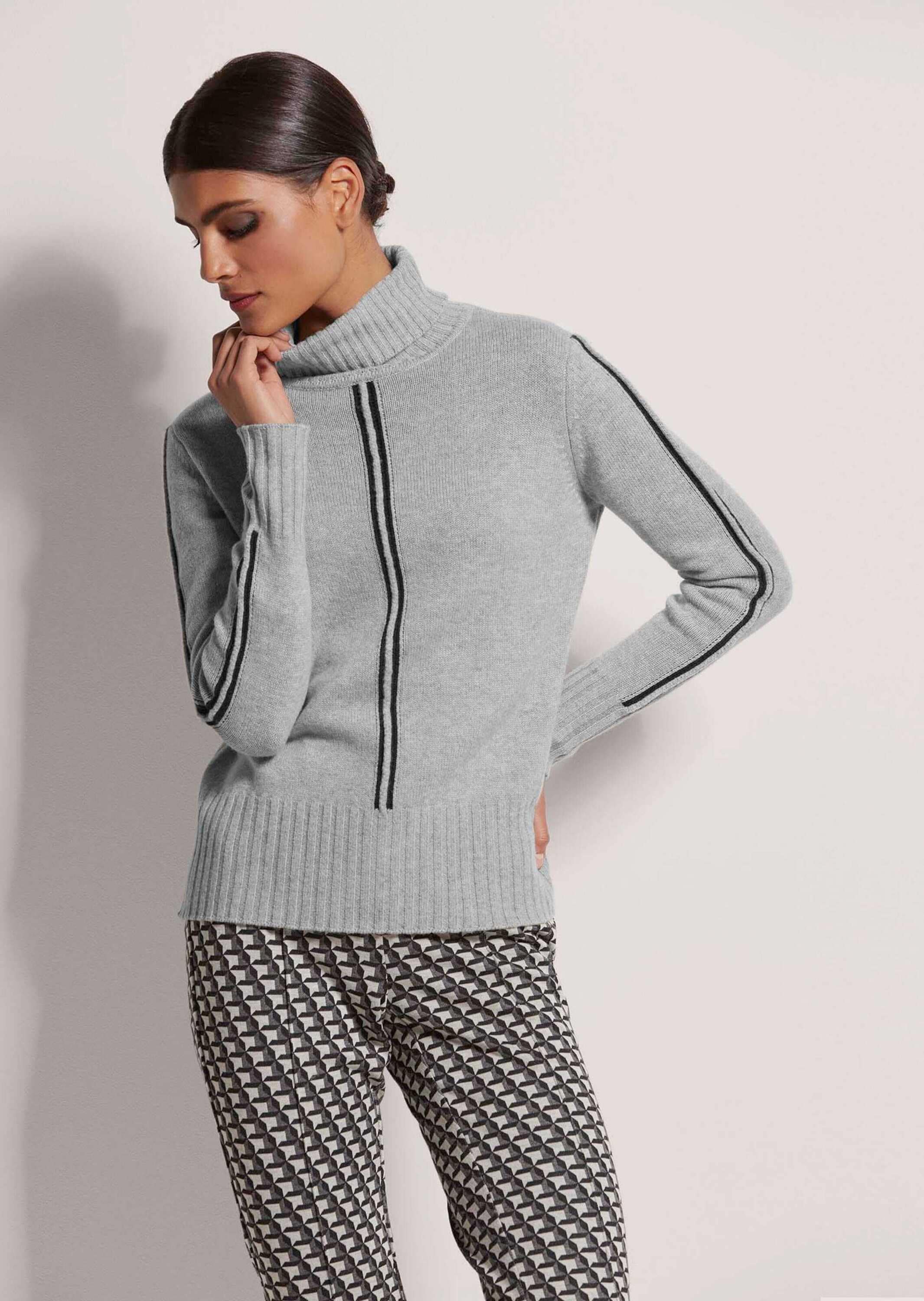 MADELEINE Longpullover »Pullover Stehkragen-Pullover«