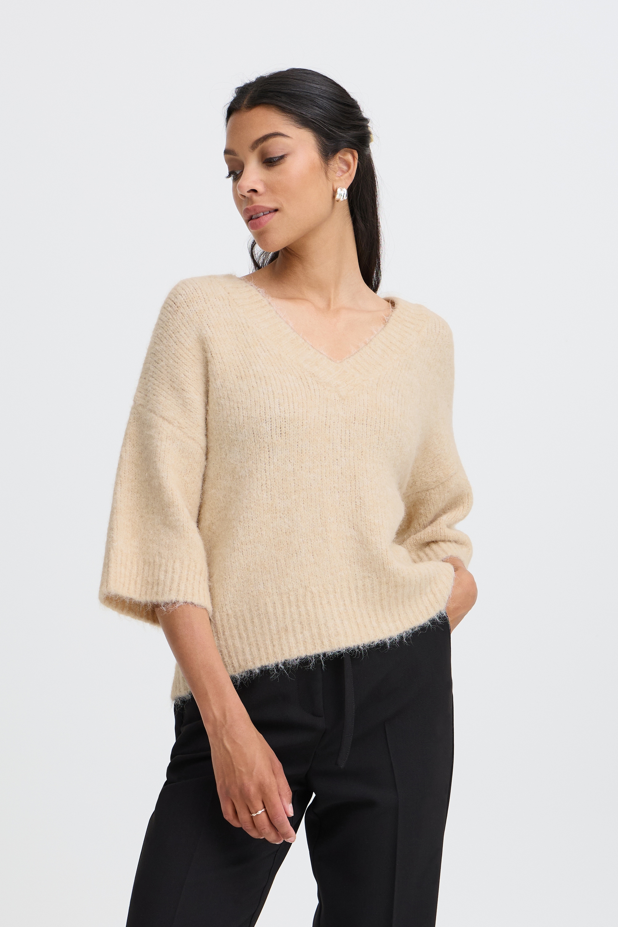 b.young Kurzarmpullover »Damen Kurzarm-Bluse BYMILLERS«