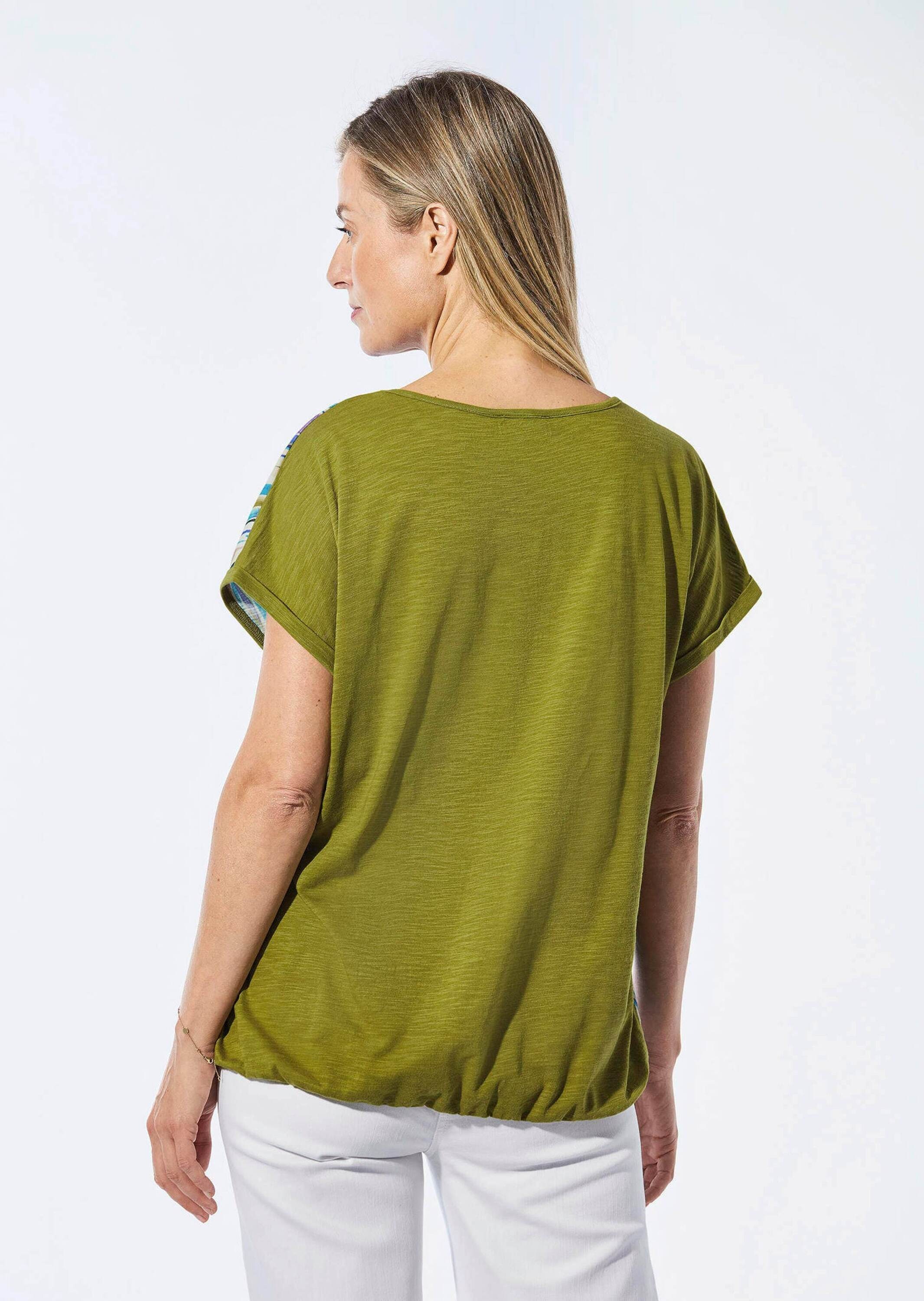 GOLDNER Kurzarmshirt »Kurzgröße Shirt aus Effektgarn«