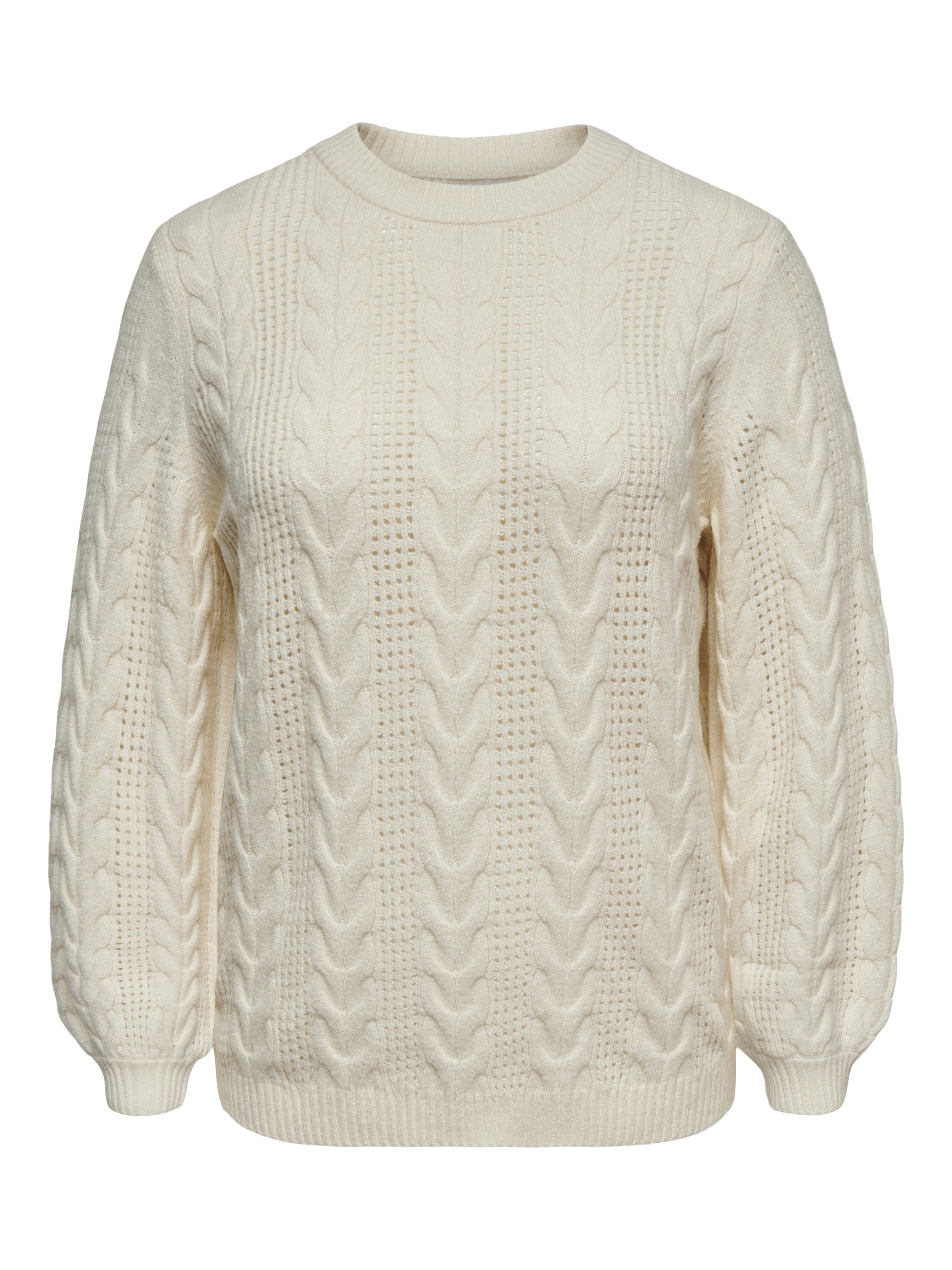 ONLY CARMAKOMA Strickpullover »CARRUBINA LS CABLE O-NECK KNT NOOS«