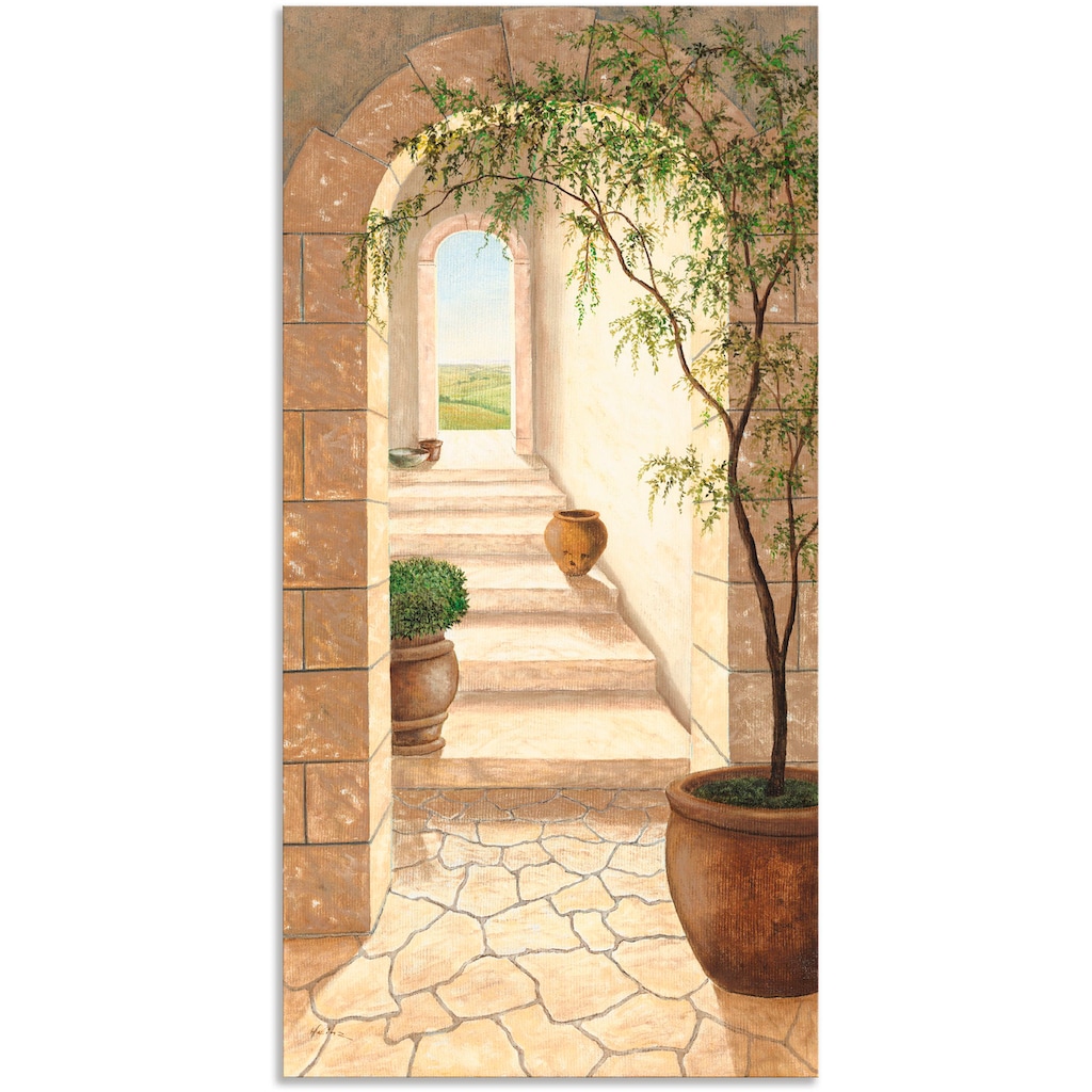 Artland Wandbild »Toskanischer Durchgang«, Fenster & Türen, (1 St.)