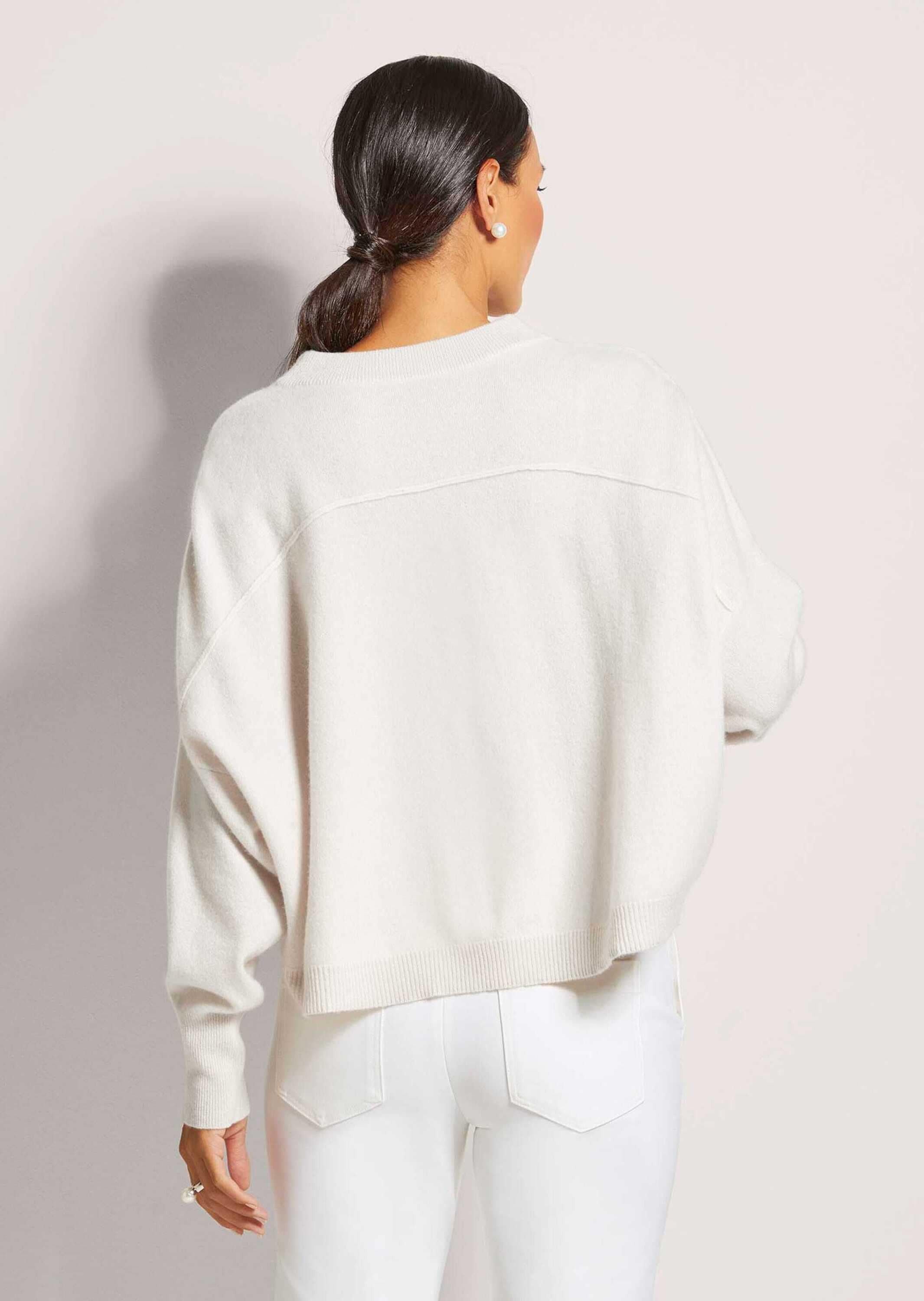 MADELEINE Longpullover »Pullover Kurzer Oversize-Pullover mit Kaschmir«