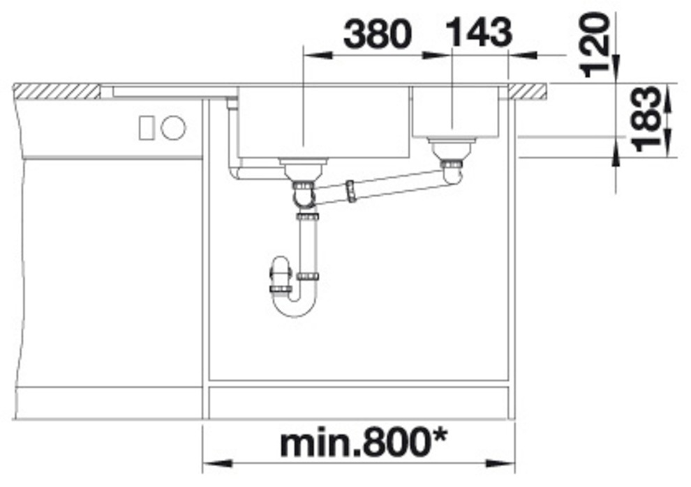 Blanco Granitspüle »BLANCODELTA II-F« 1 Stk. tlg. erhältlich in mehreren Farben, inkl Multifunktionsschale aus Edelstahl