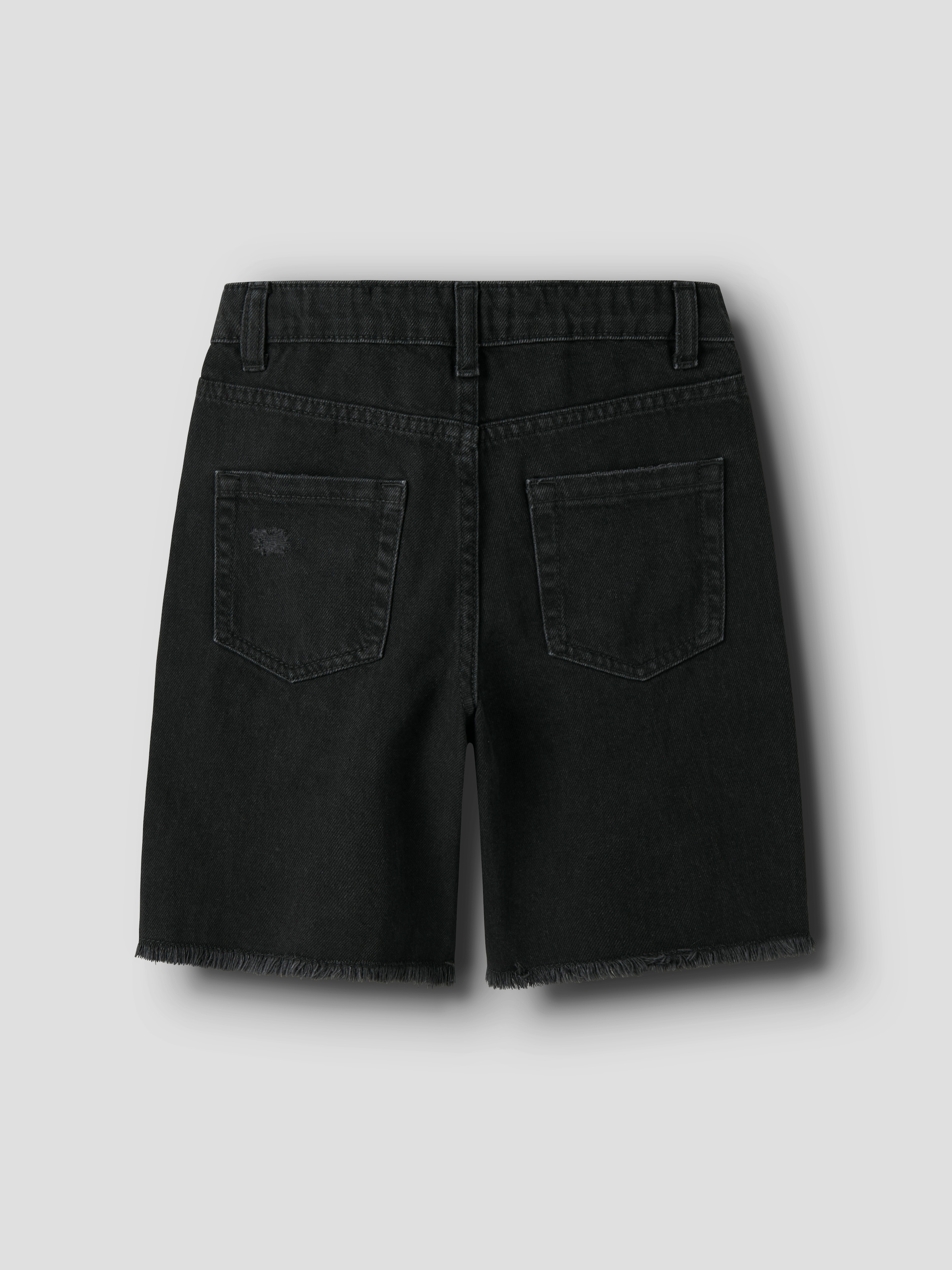 Name It Jeansbermudas »NKFBELLA HW WIDE DNM SHORTS 1488-BE NOOS« Baumwolle, ausgefranster Saum
