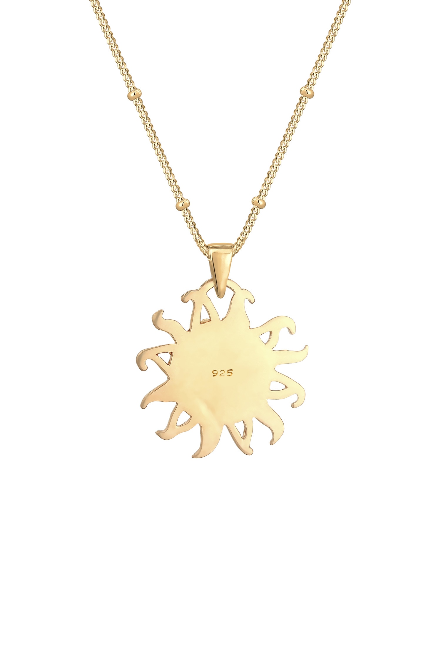 Elli Kette mit Anhänger »Halskette Sonne Mond mit Kugelkette 925er Silber«