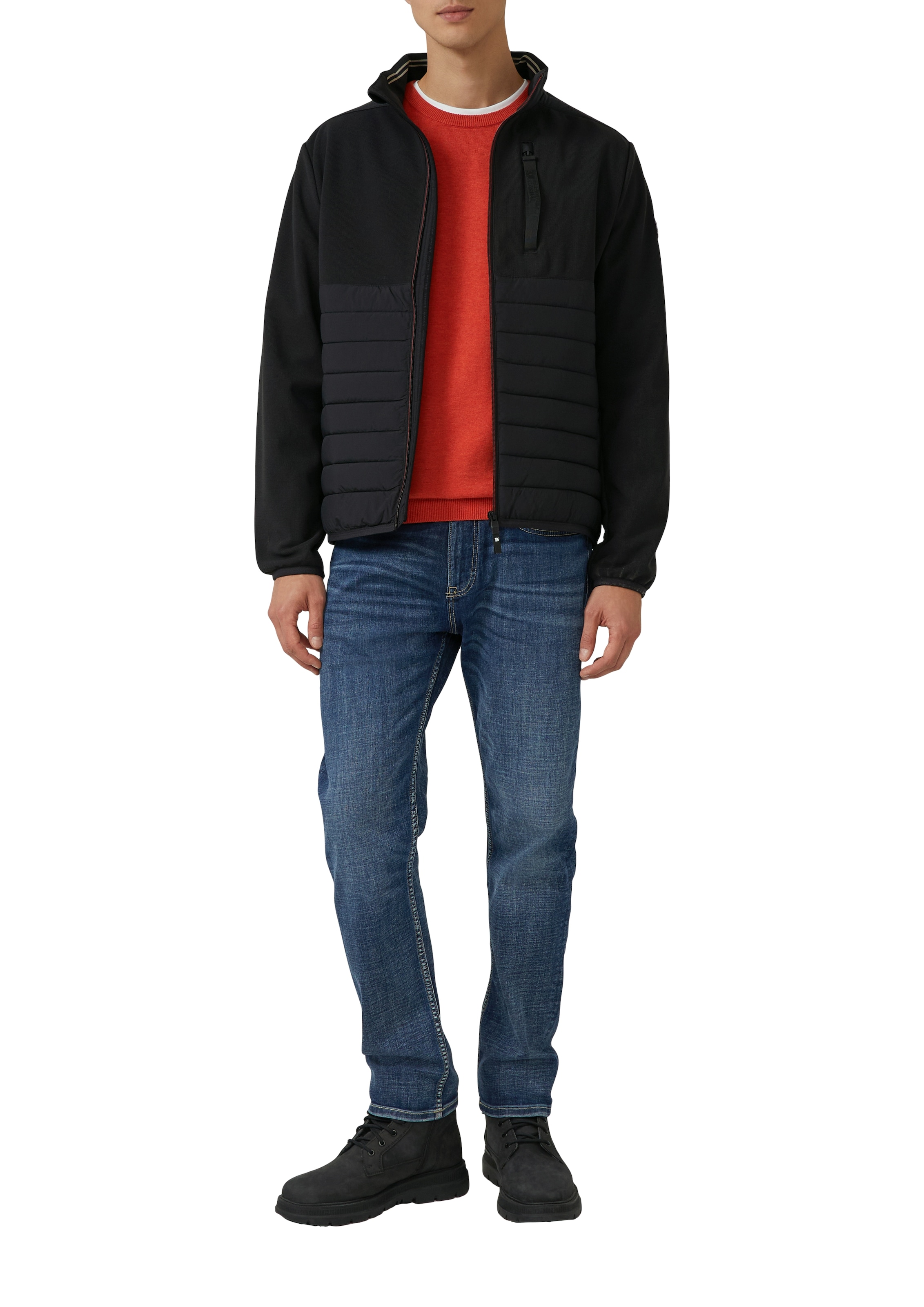 s.Oliver Rundhalspullover mit Logo Stickerei