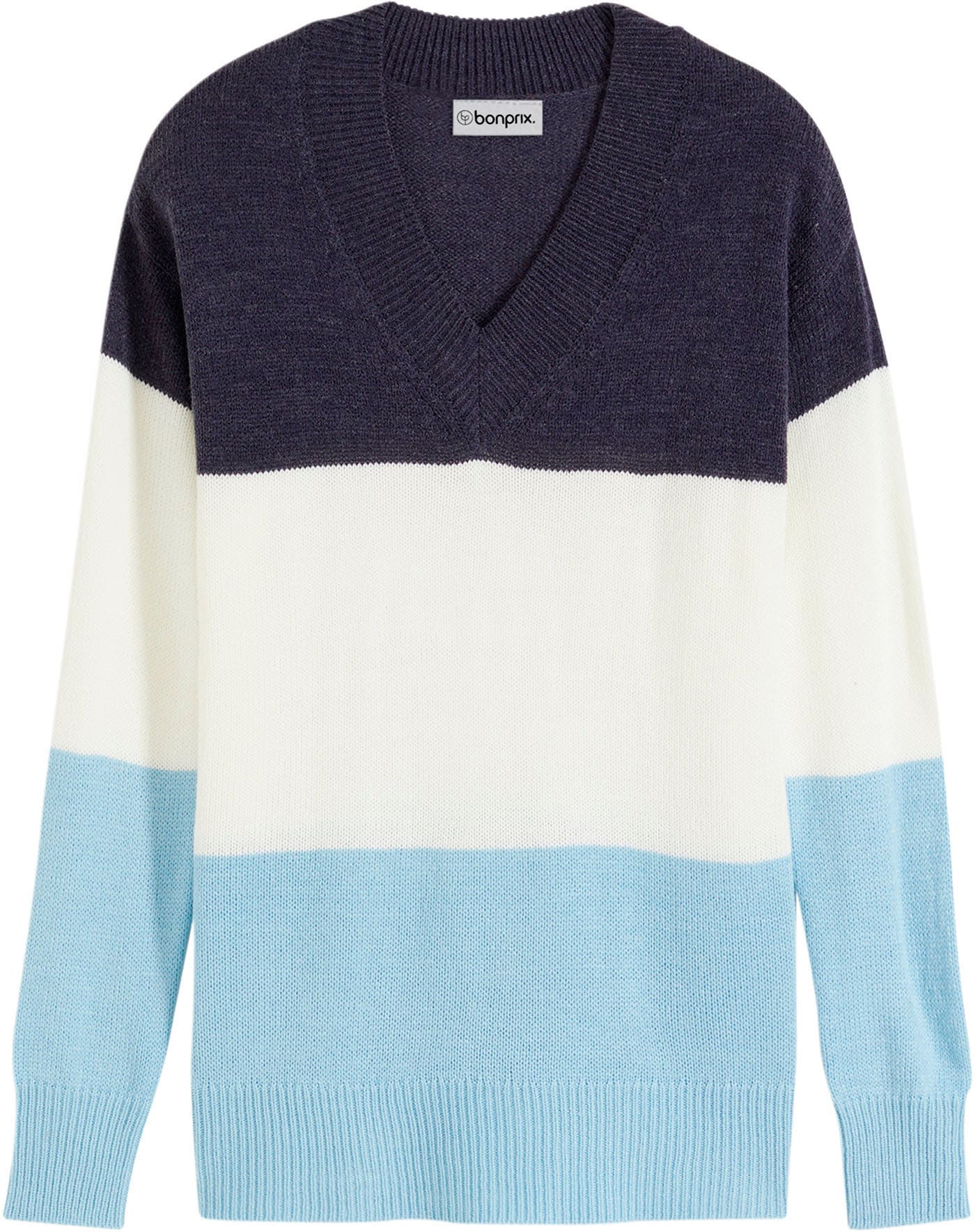 bonprix Strickpullover »Pullover« aus Polyacryl, mit V-Ausschnitt, bequeme Passform