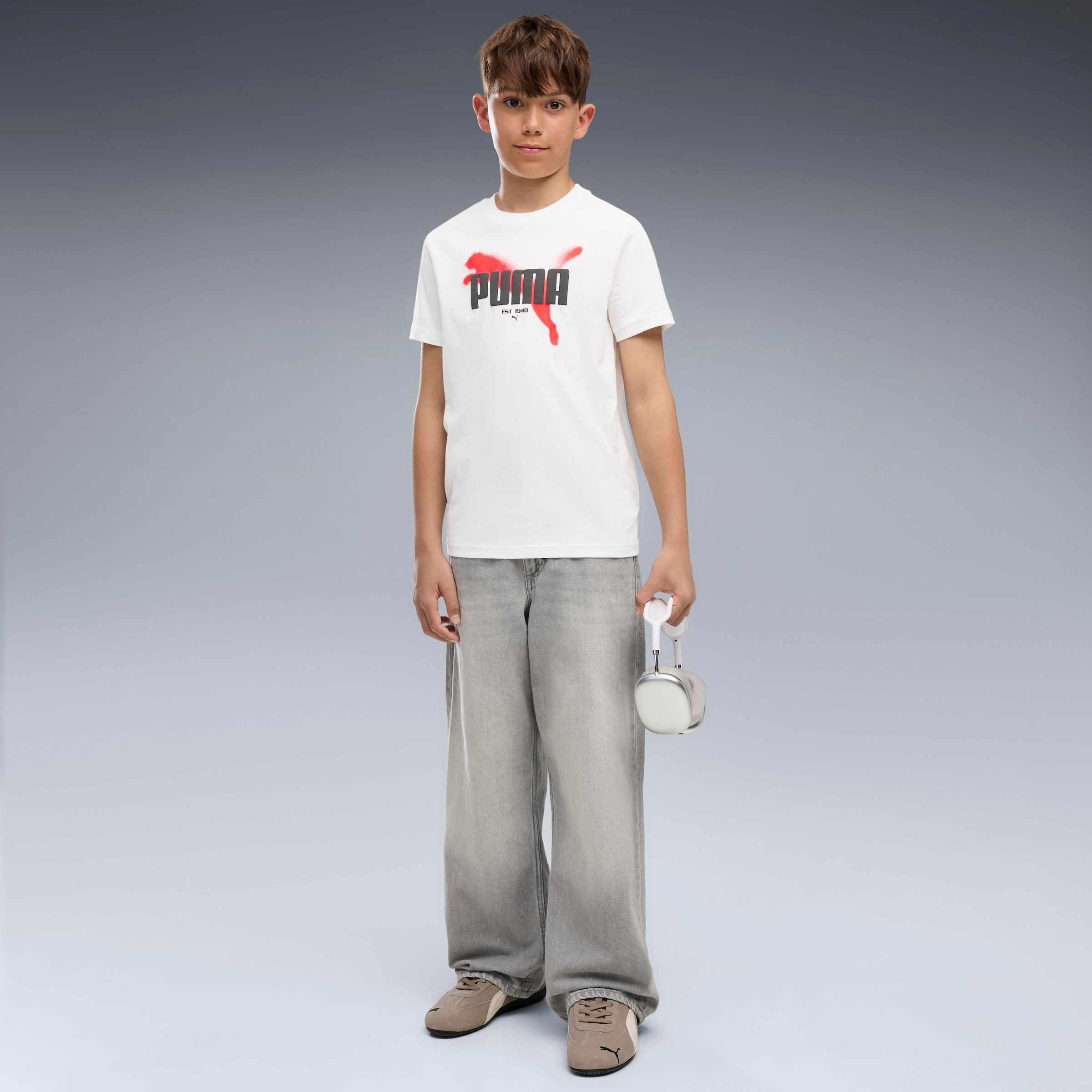 PUMA T-Shirt »GRAPHIC  TEE B« Regular Fit, Kurzarm, sportlicher Stil, für Jugendliche
