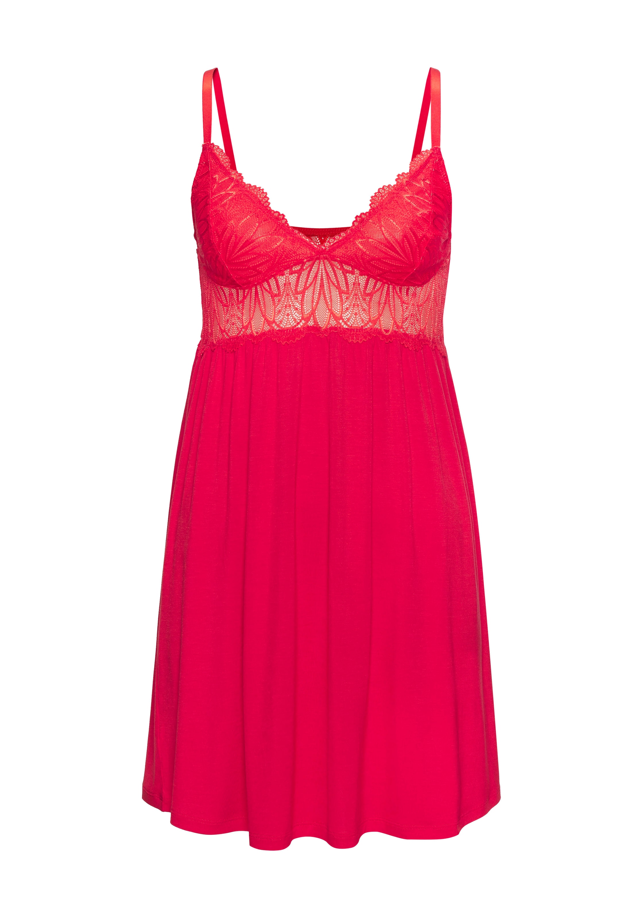 LASCANA Negligé 1-teilig,  Mit schönen Spitzendetails