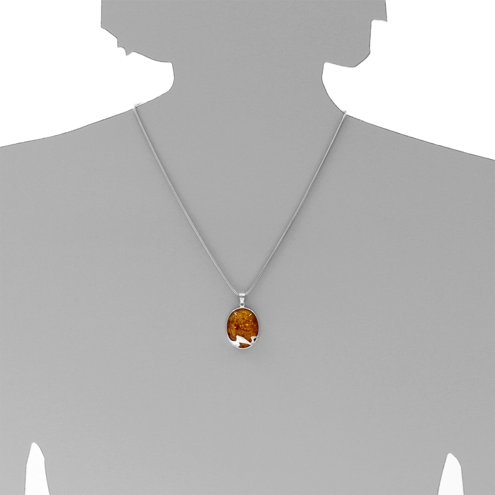 OSTSEE-SCHMUCK Kettenanhänger »- Wencke - Silber 925/000 - Bernstein«