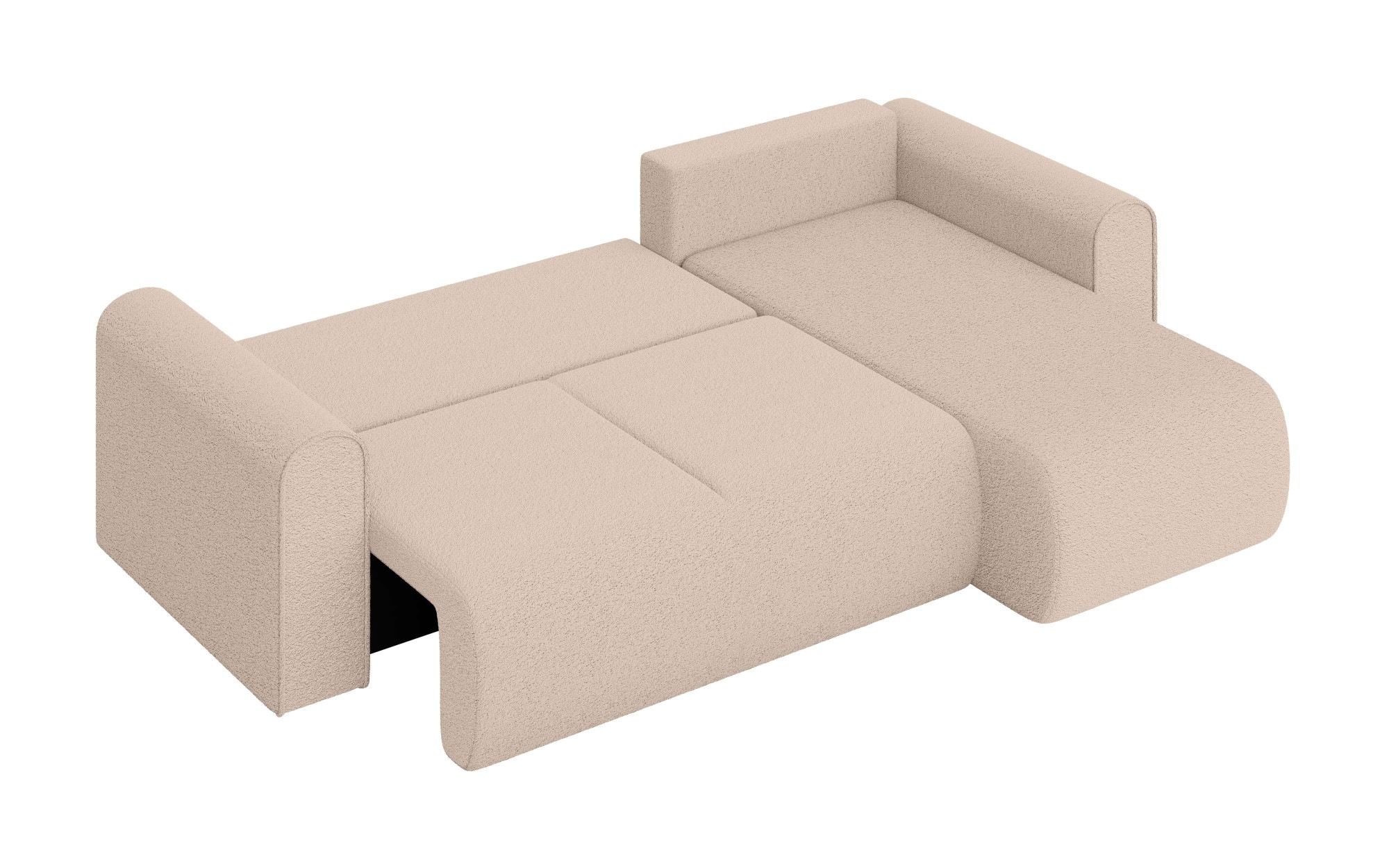 INOSIGN Ecksofa »Zacharia wahlweise Schlafsofa mit Bettkasten, B/T/H 250/166/86 cm«, L-Form mit Wellenunterfederung, Recamiere beidseitig montierbar