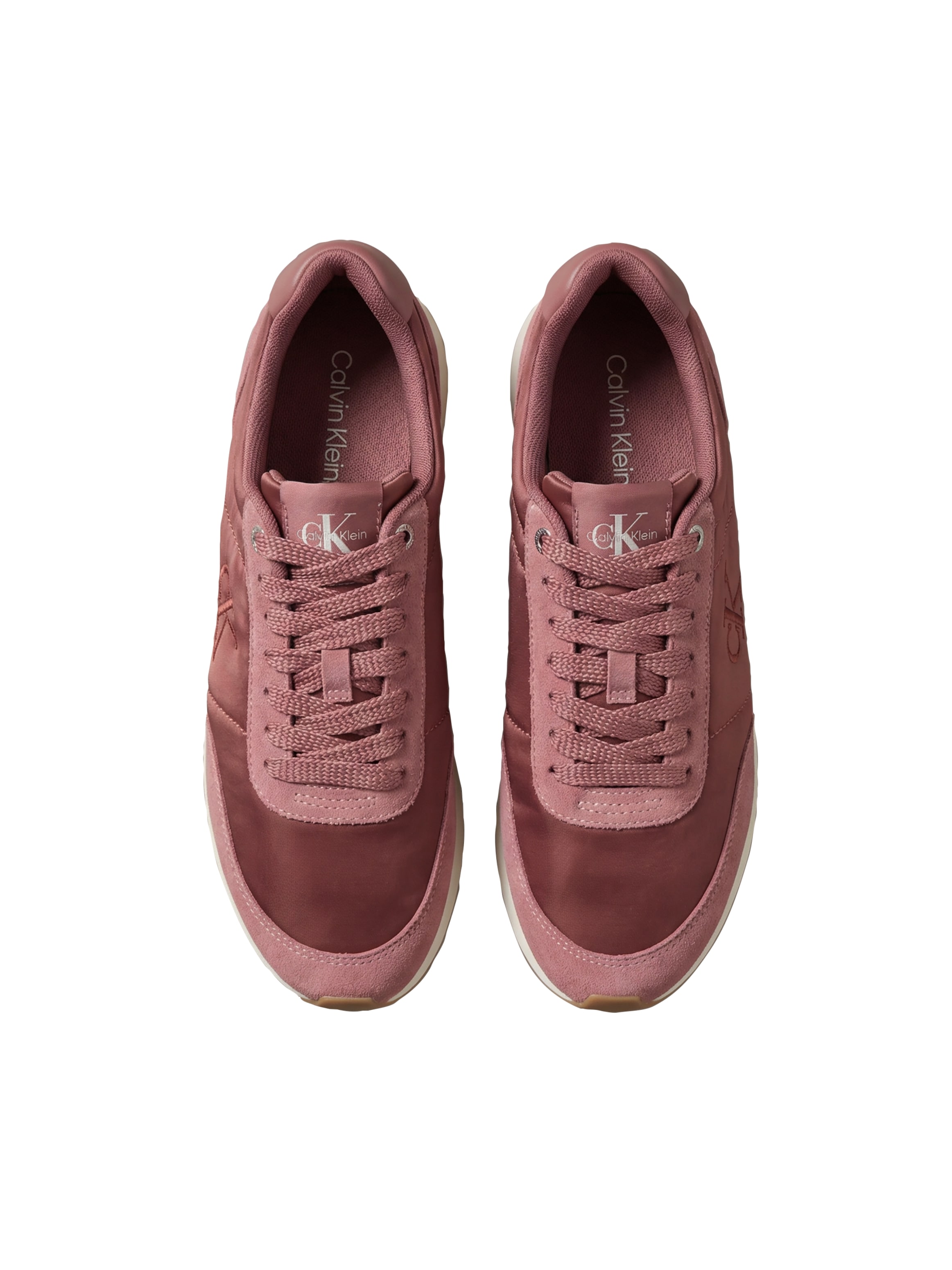 Calvin Klein Plateausneaker »RETRO RUNNER LACEUP SATIN MIX«  Schnürschuh, Halbschuh mit Schaftrandpolsterung
