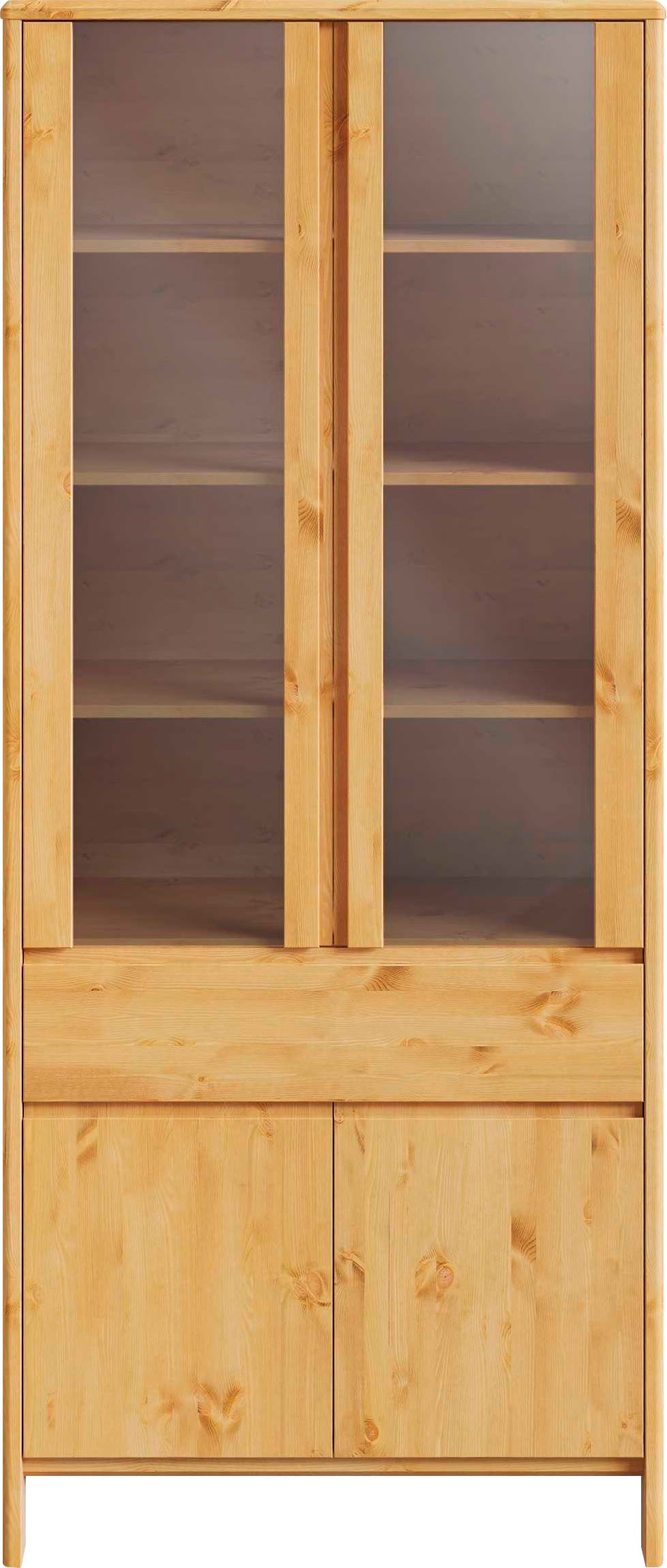 Home affaire Vitrine »Luven«, Höhe 192 cm, Massivholz, 4 Türen und 1  Schublade bestellen bei OTTO