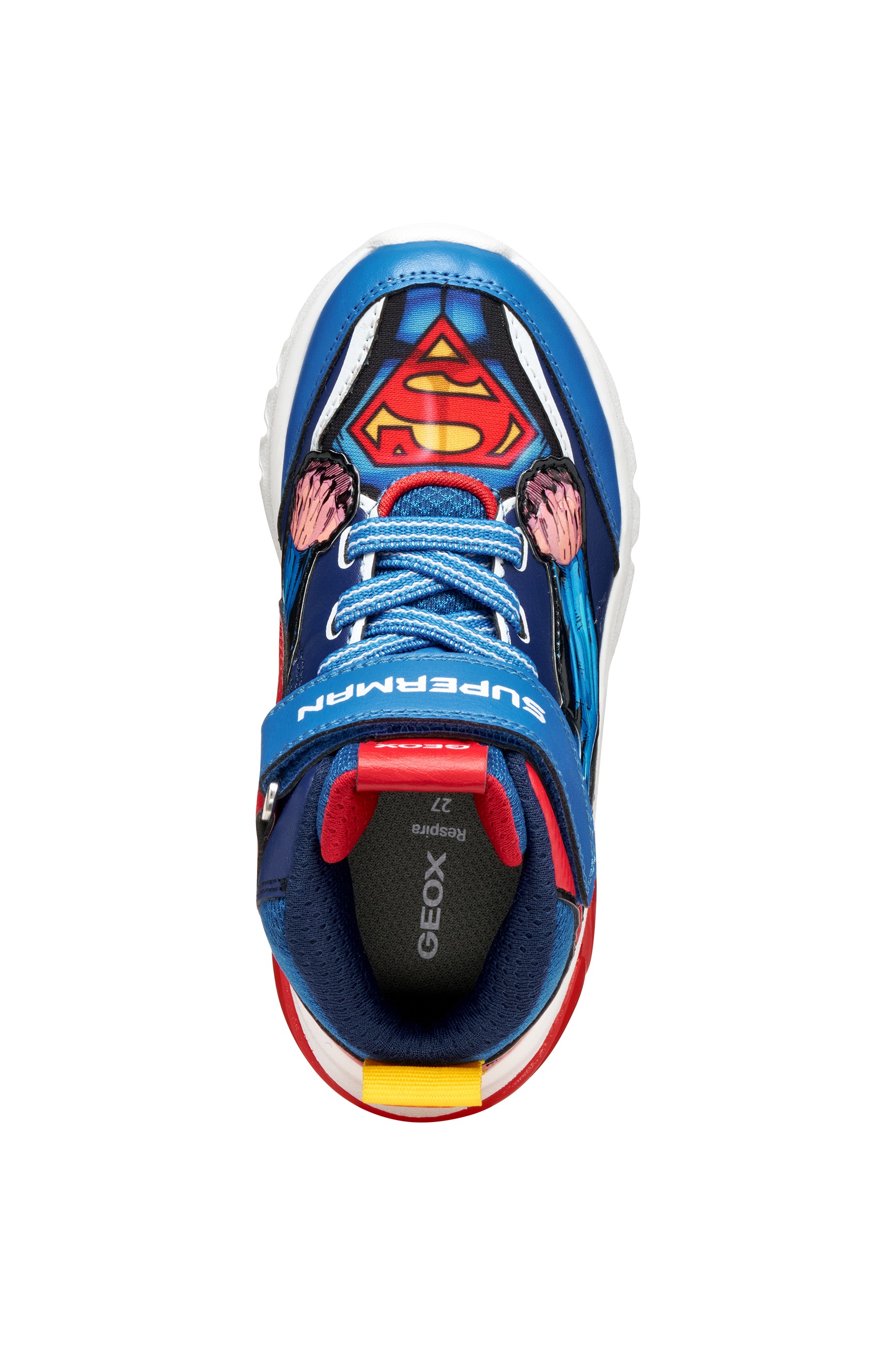 Geox Sneaker »J CIBERDRON BOY Superman Blinkschuh«  Schnürboots, Blinkschuh mit cooler Blinkfunktion
