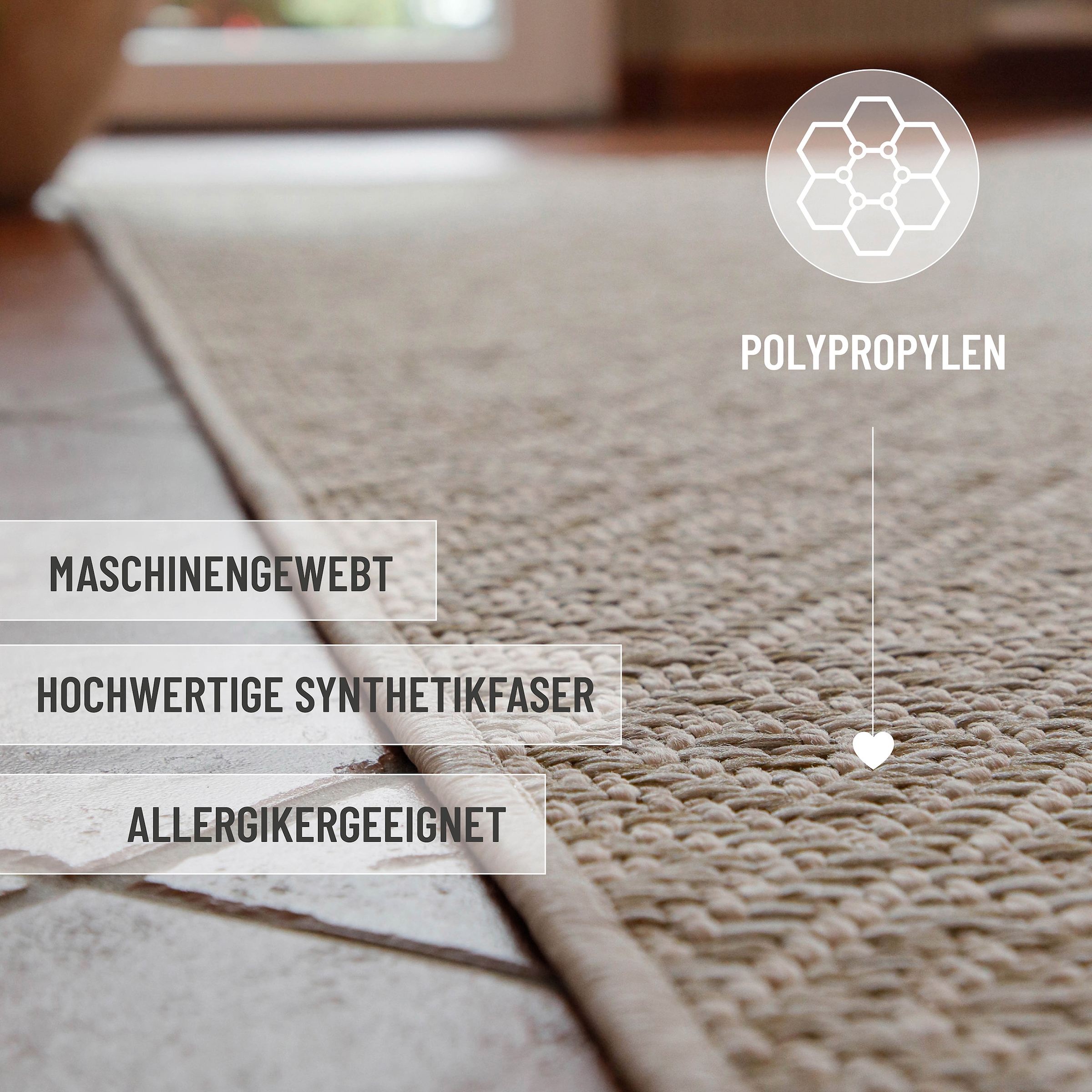 Wecon home Läufer »Miami Beach« rechteckig 5 mm Höhe In- & Outdoor Teppich, wetterfest, modernes Rauten Muster, Balkon