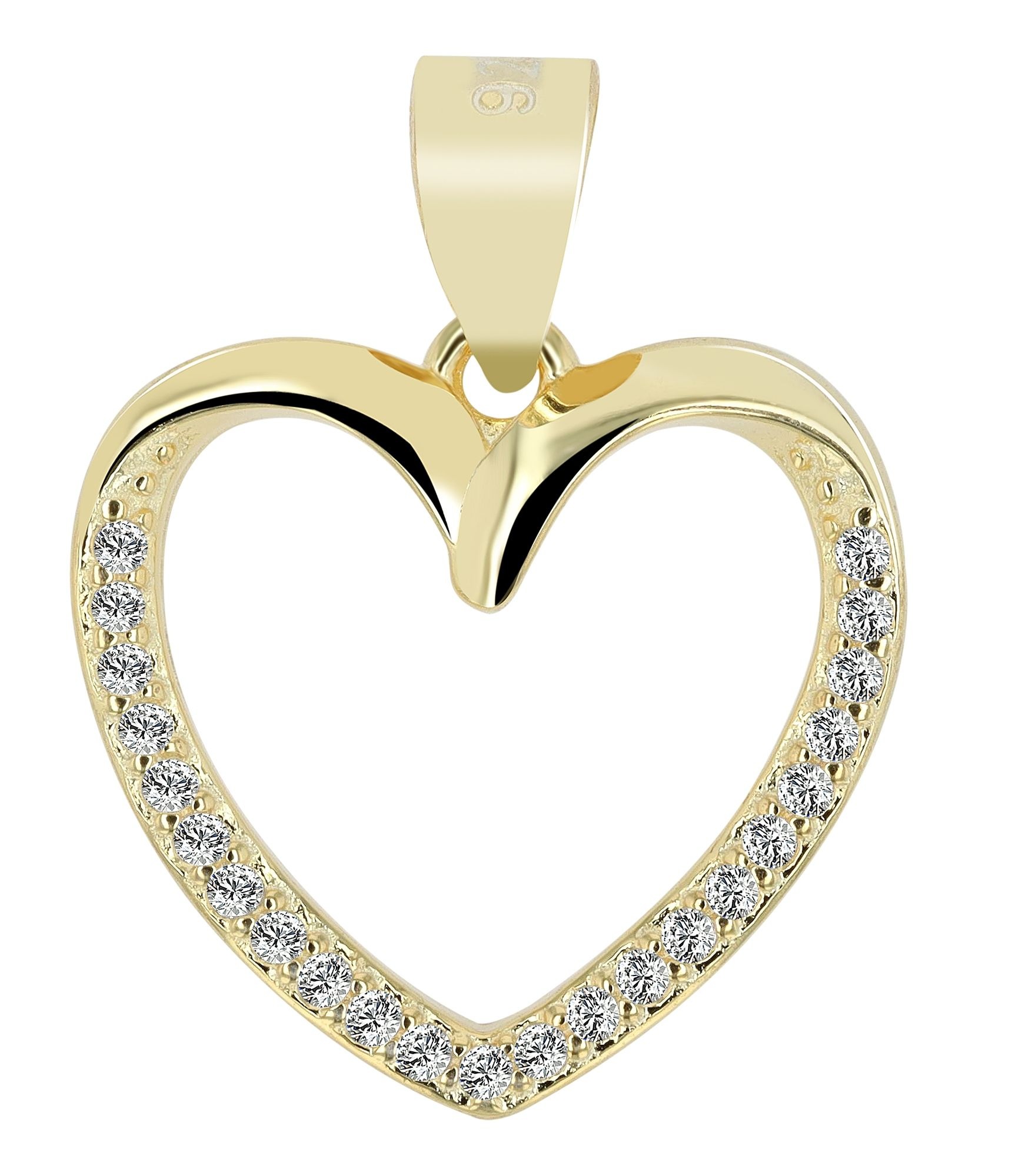 Adelia´s Kettenanhänger »Damen Anhänger ¿ Herzanhänger aus 925 Silber mit Zirkonia«
