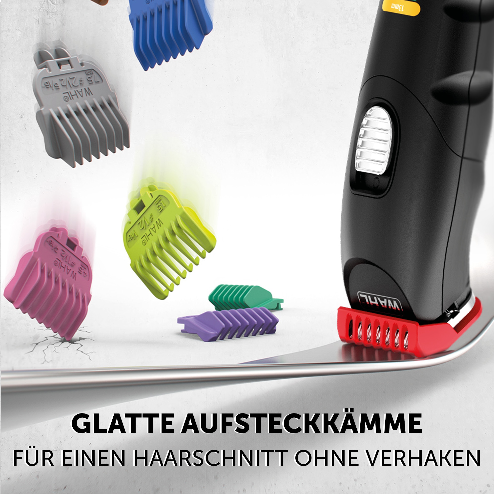 Wahl Multifunktionstrimmer »Color Trim Advanced«, 13 Aufsätze, Farbcodierte Aufsteckkämme, Lithium-Ionen-Technologie, USB Aufladung