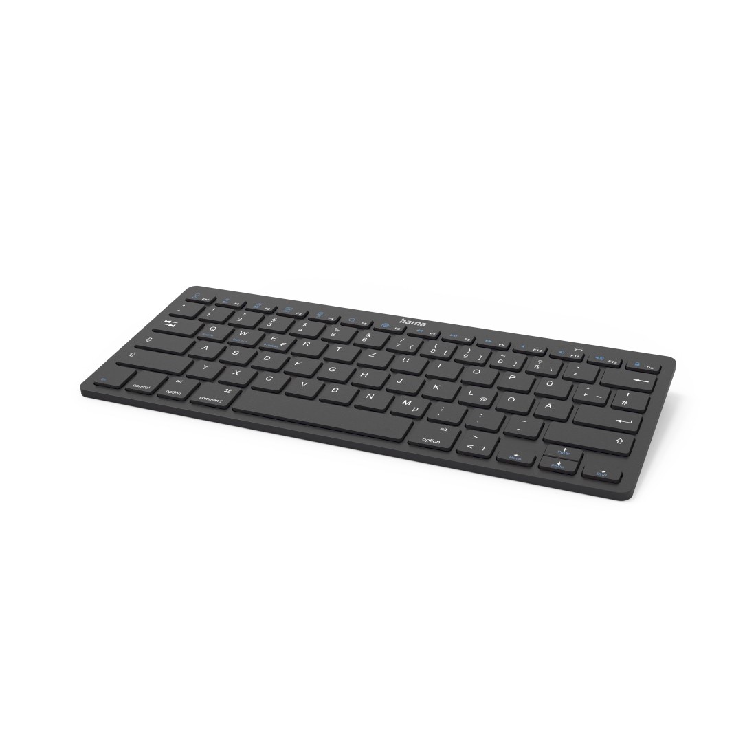 Hama Ultra-Slim-Bluetooth-Tastatur »Bluetooth®-Tastatur für iOS, Android- und Windows Geräte, QWERTZ«, (Multimedia-Tasten)