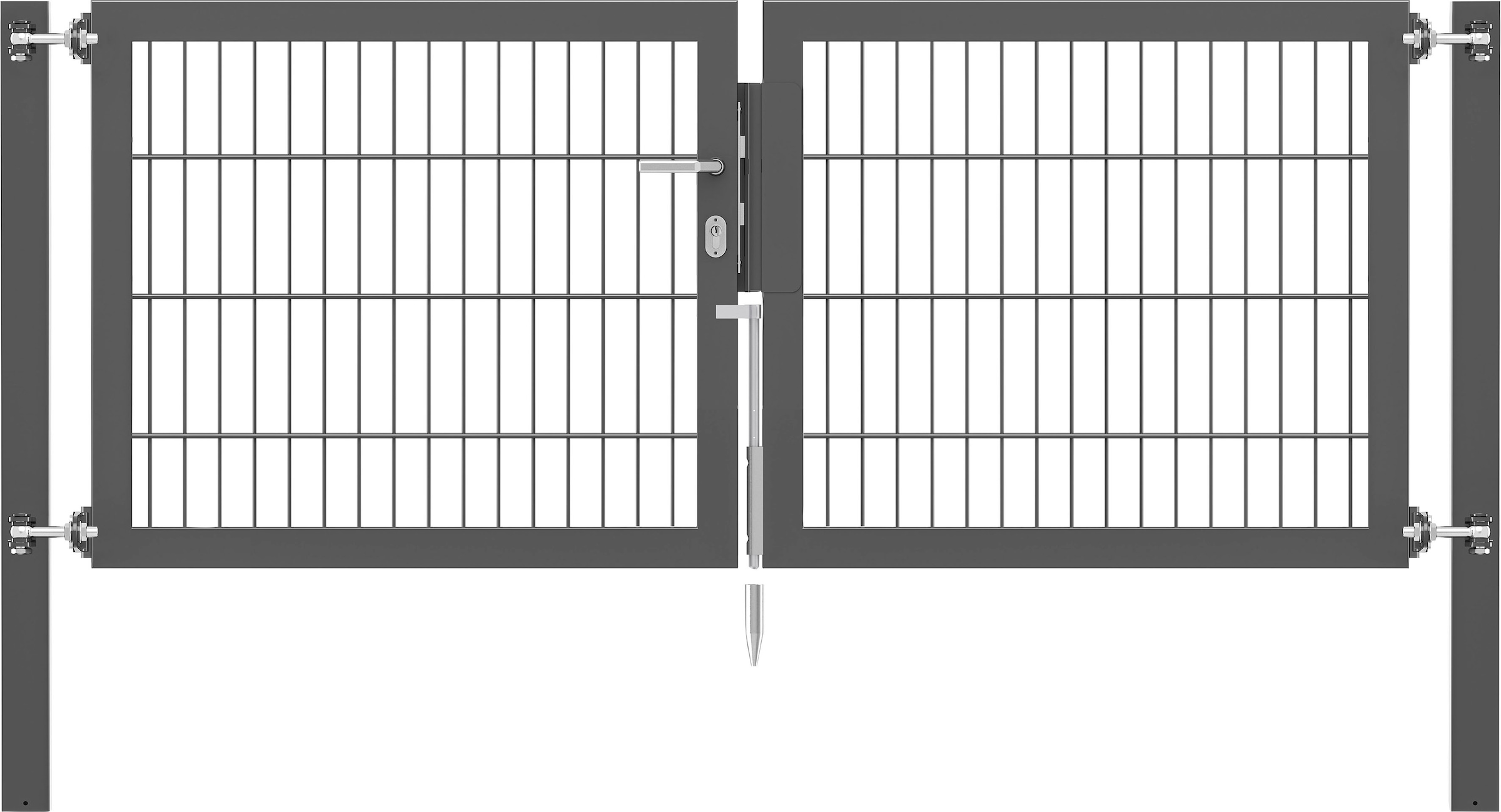 Zaundoppeltür »Flexo Plus«, anthrazit, verschiedene Abmessungen