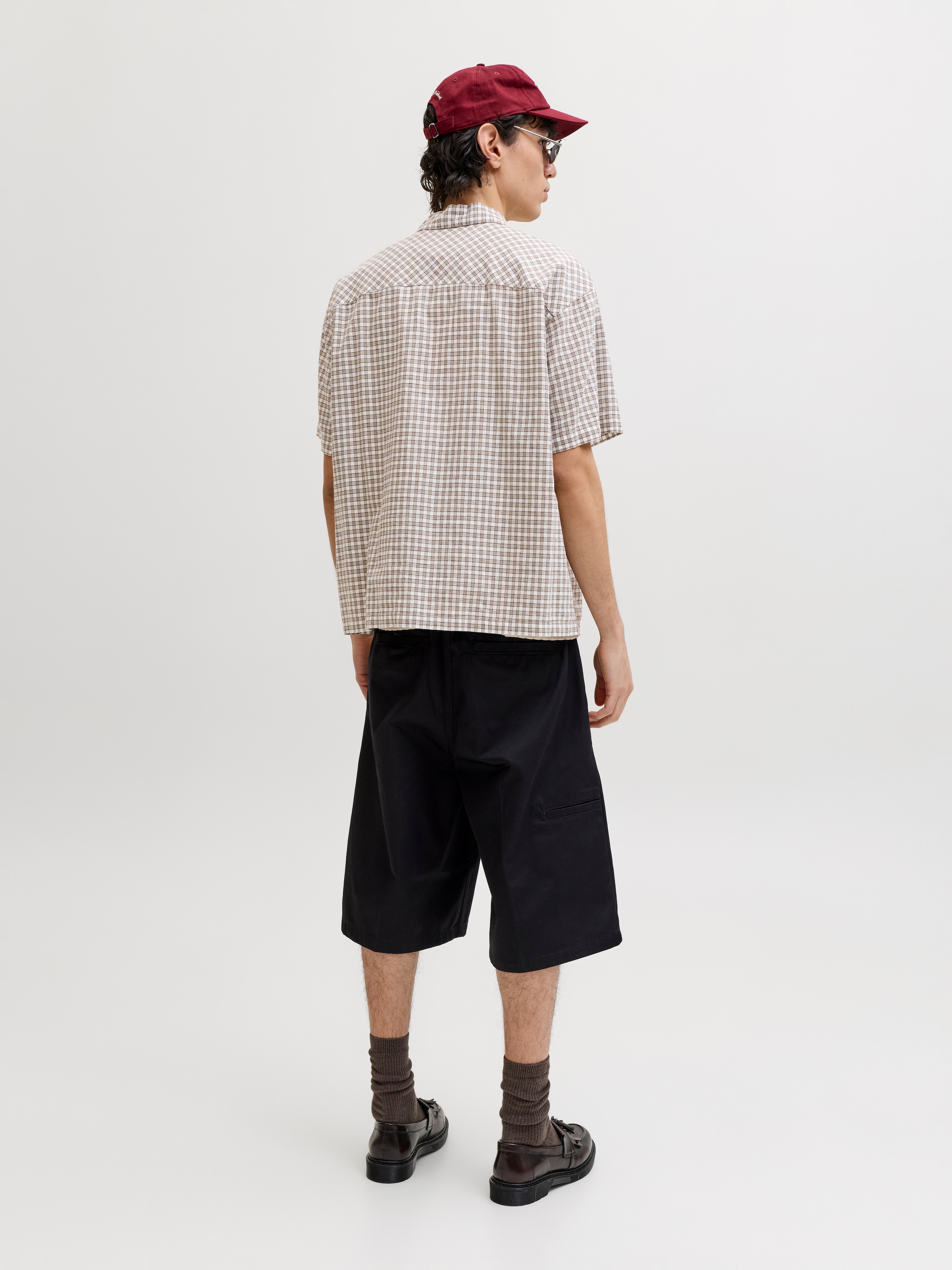 Jack & Jones Kurzarmhemd »JORRIVIERA LINEN BLEND SHIRT SS LN« Baumwollmischung, regular fit