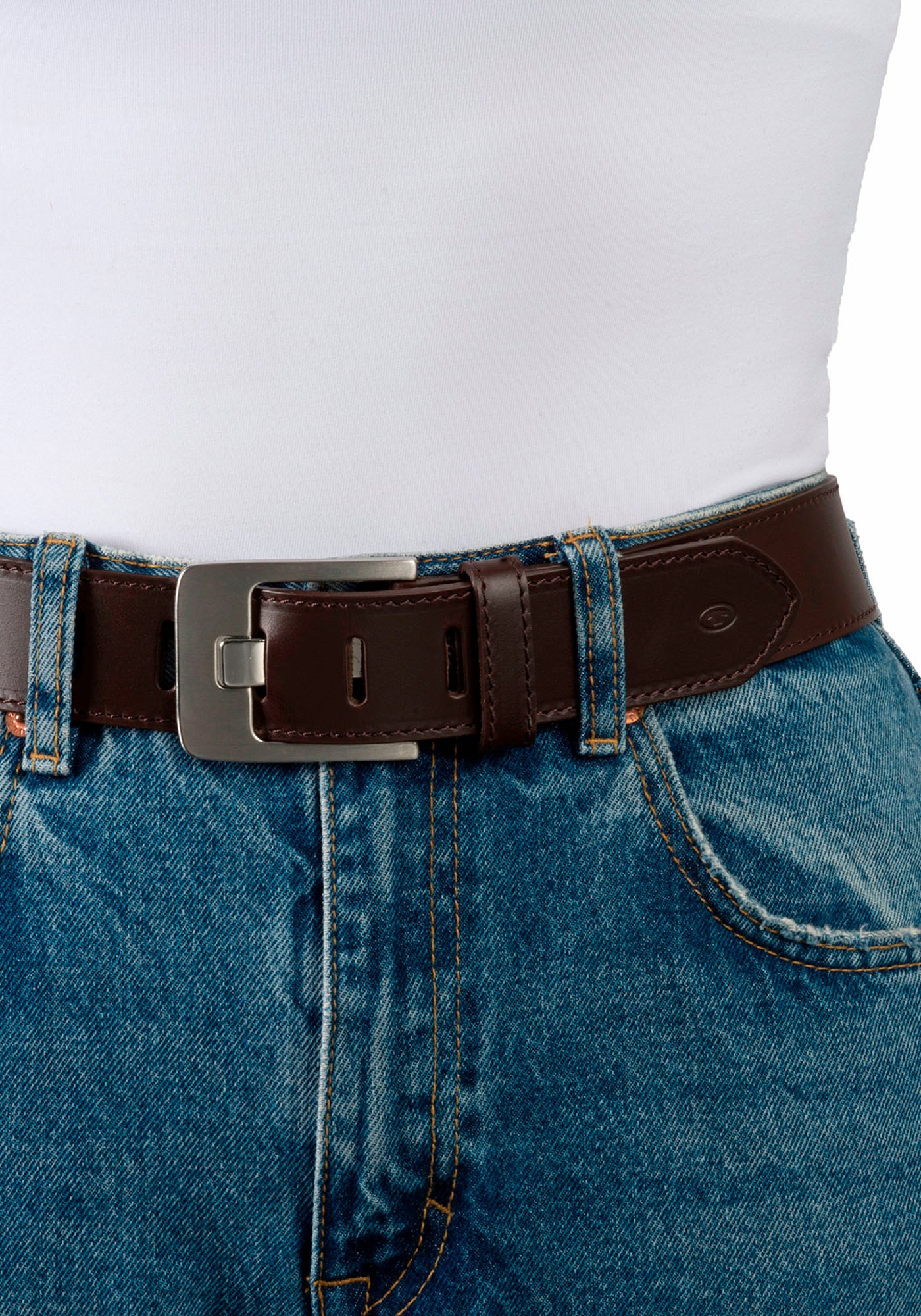 TOM TAILOR Ledergürtel »TTLAUREL«, 4 cm breiter Damengürtel, Must-Have zu Denim-Look
