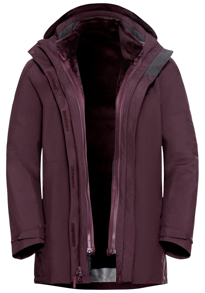 Jack Wolfskin 3-in-1-Funktionsjacke »ROTWAND 3IN1 JKT W«, mit Kapuze