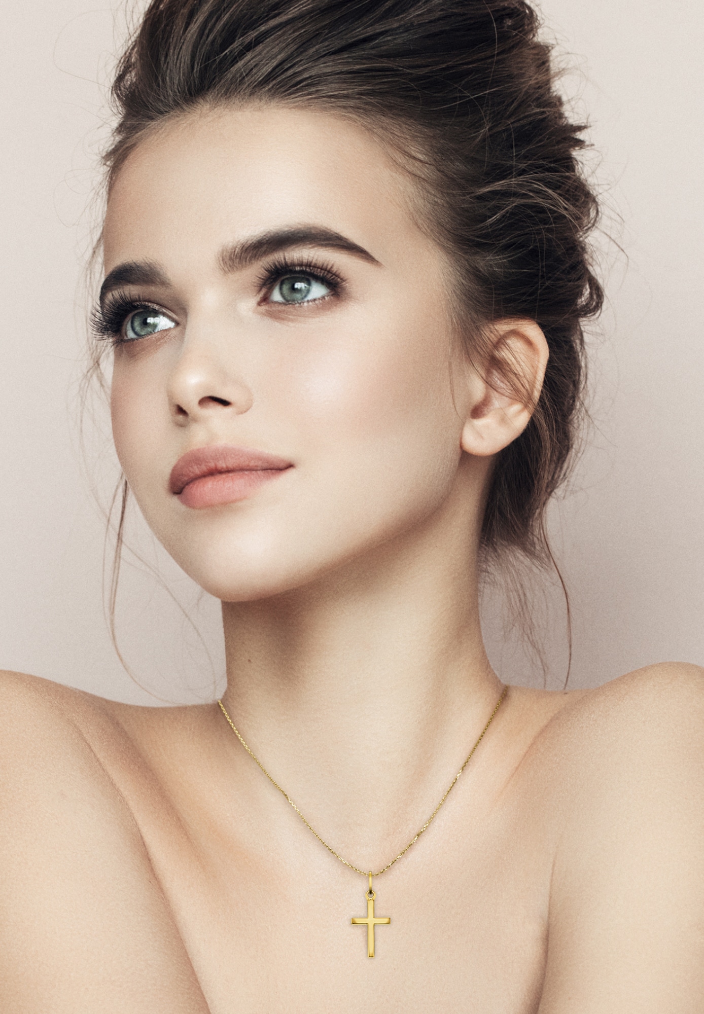 ONE ELEMENT Kettenanhänger »Kreuz Anhänger aus 333 Gelbgold« ()