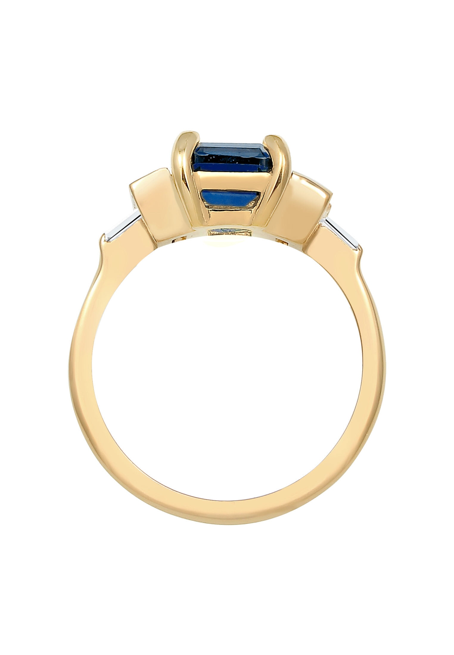 Elli Premium Silberring »Ring Topas Grün 925 Sterling Silber Gold-plated«