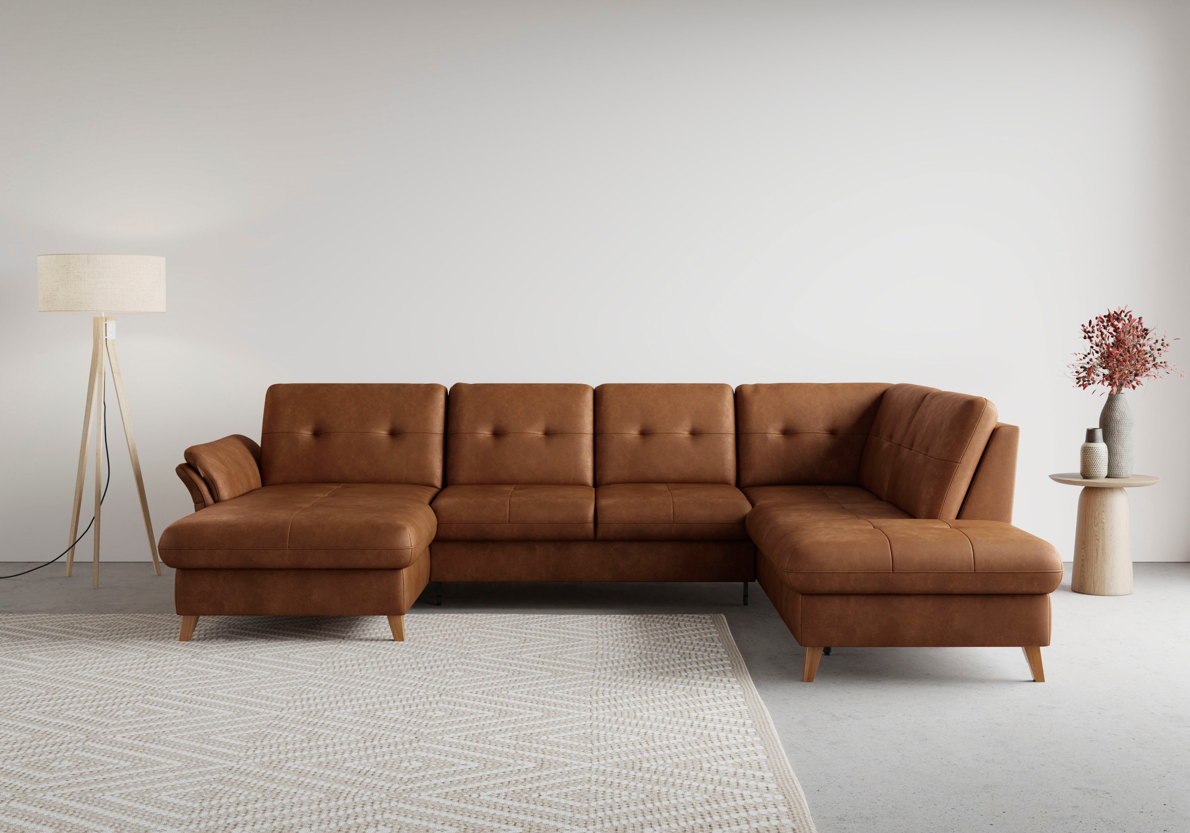 sit&more Wohnlandschaft »Göteborg« inkl. Sitztiefenverstellung, wahlweise mit Bettfunktion & Bettkasten